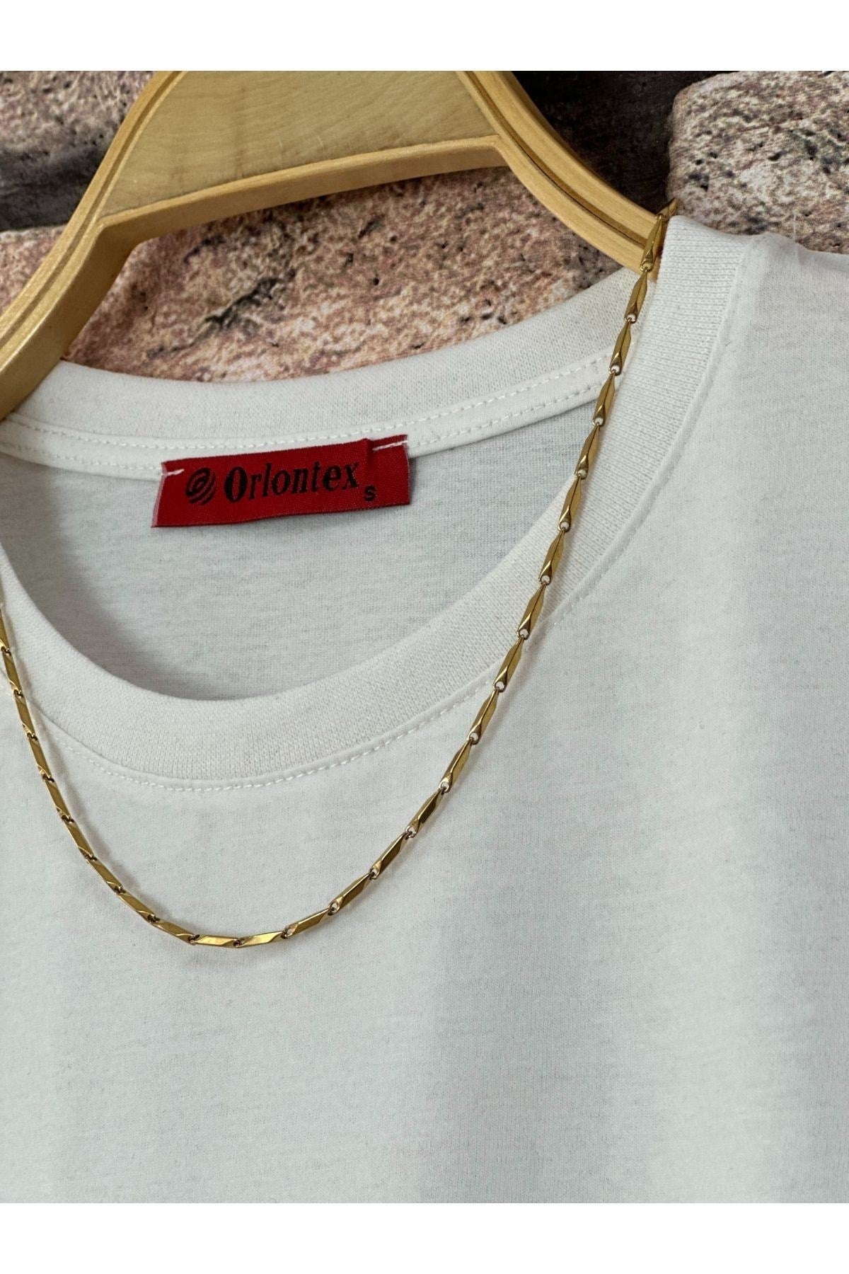 Men'S White Patterned Vertical Printed Oversize Tshirt Shorts Set