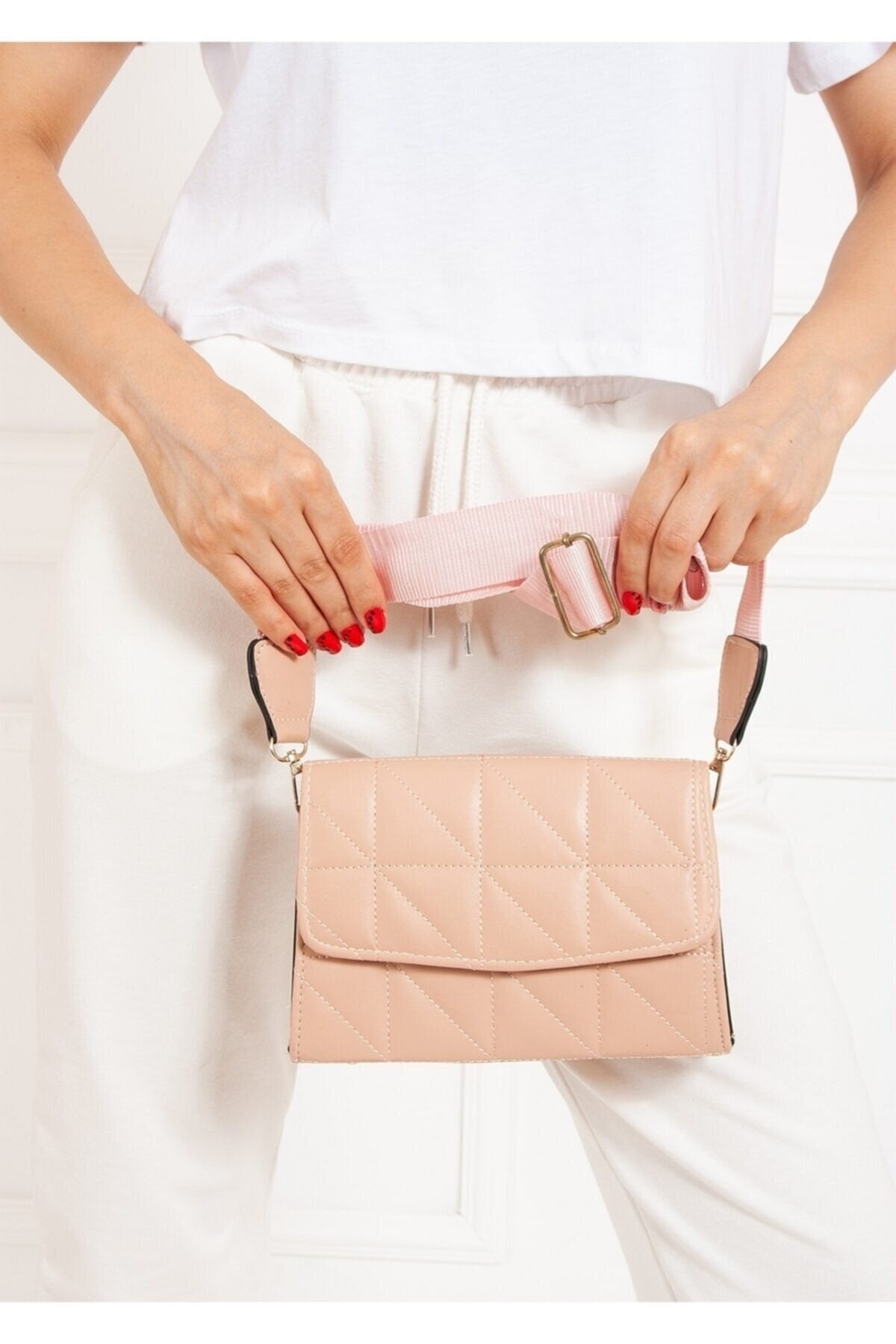 Powder Purse Damen-Umhängetasche mit Säulengurt