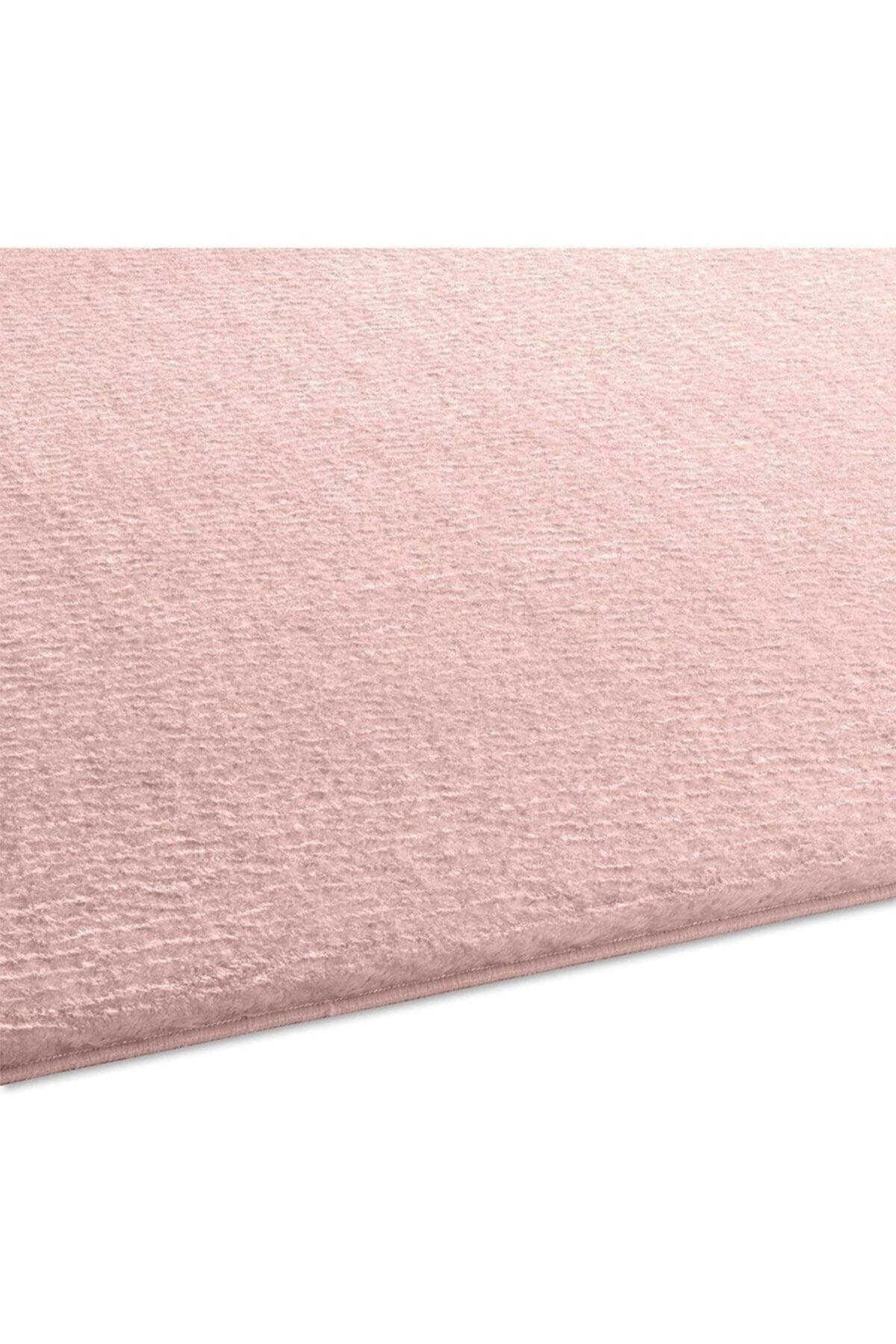 Bath Mat Triple Set Pink Color Plush Non-Slip Base Washable 60x100 - 60x40 - 60x60 Y3bh4 - Swordslife