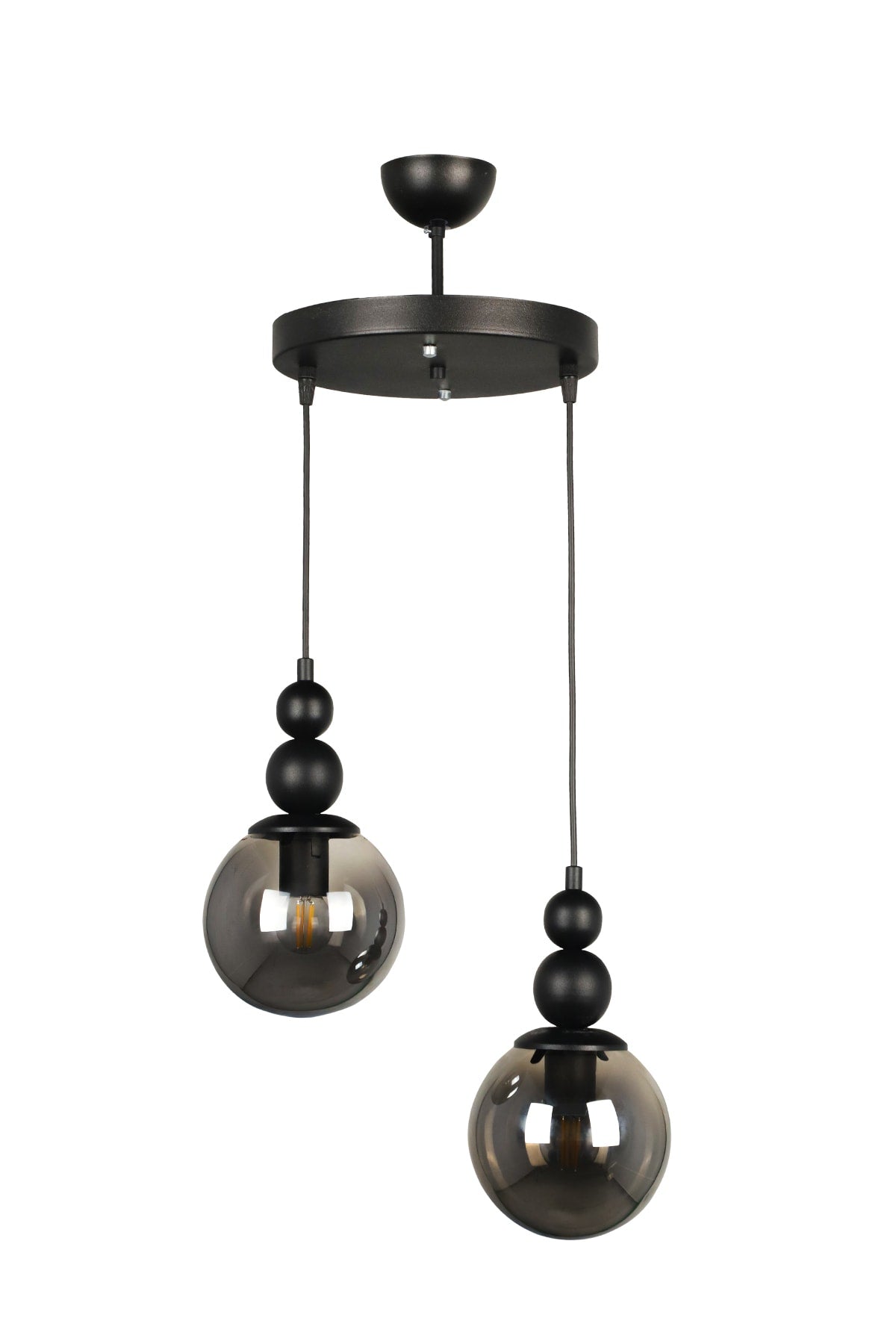 Infinite 2Nd Chandelier Black Smoked Glass