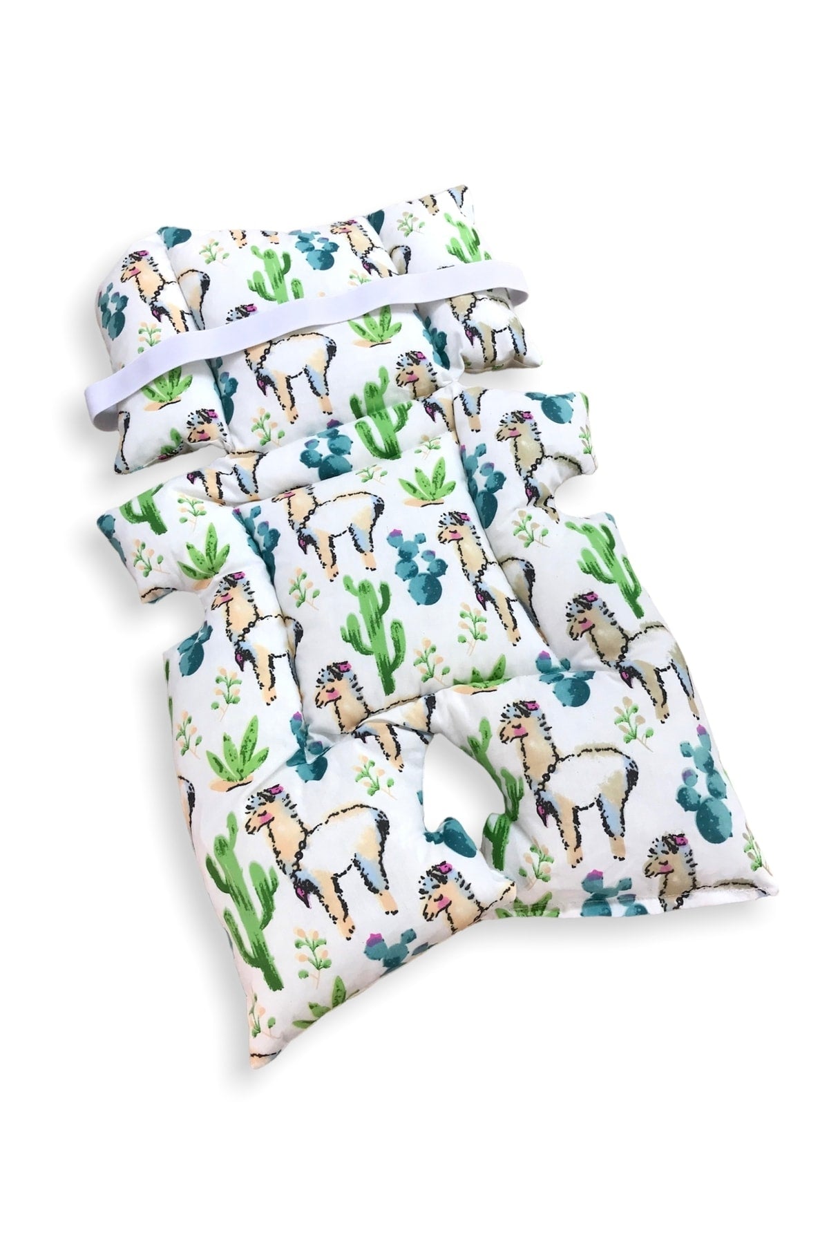 Kinderwagen- und Autositzkissen mit Taillenunterstützung, Kaktus-Lama-Muster