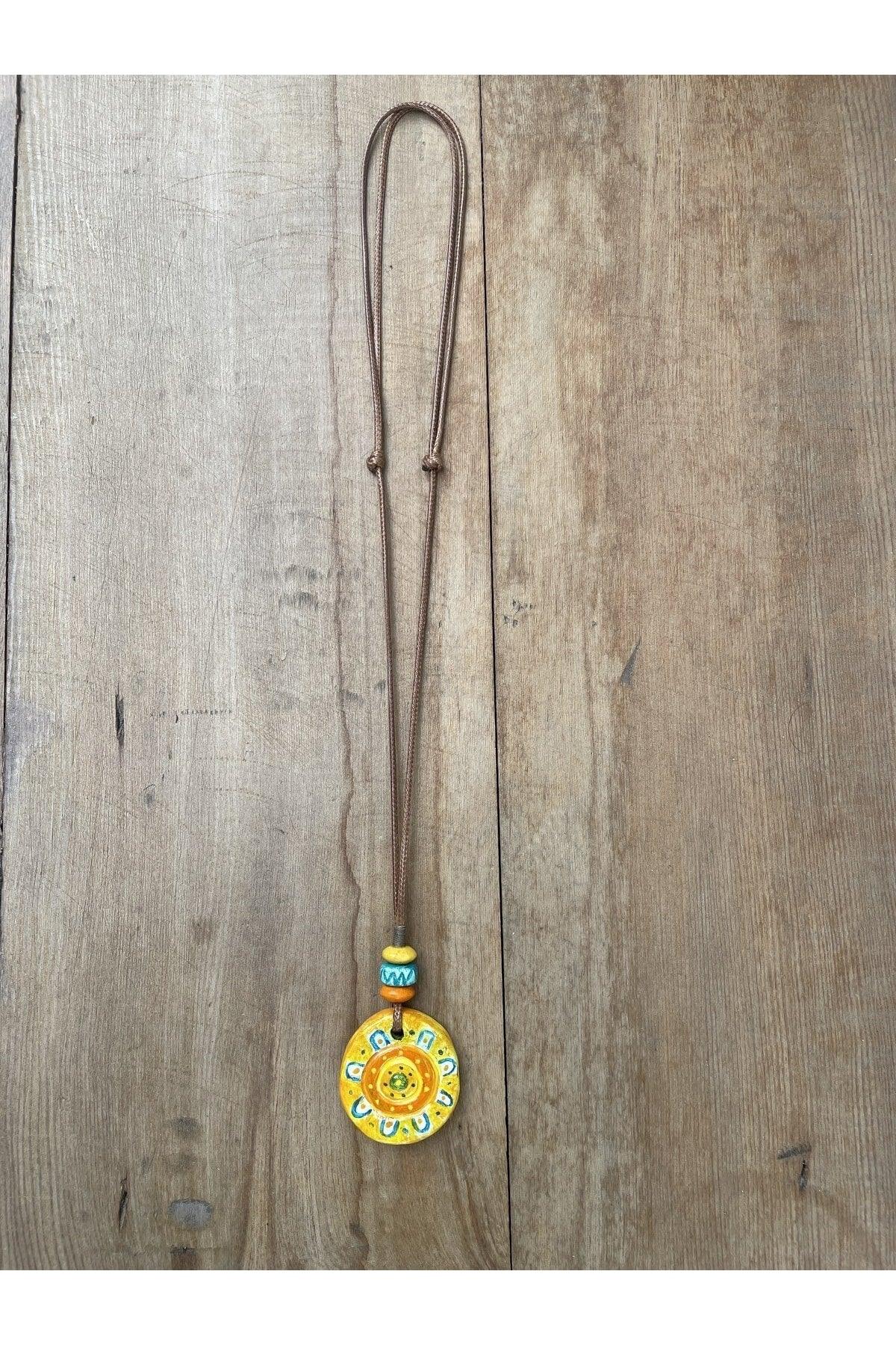 Ceramic Design Necklace, Bohemian Ethnic Style Necklace, Design Necklace, - Swordslife