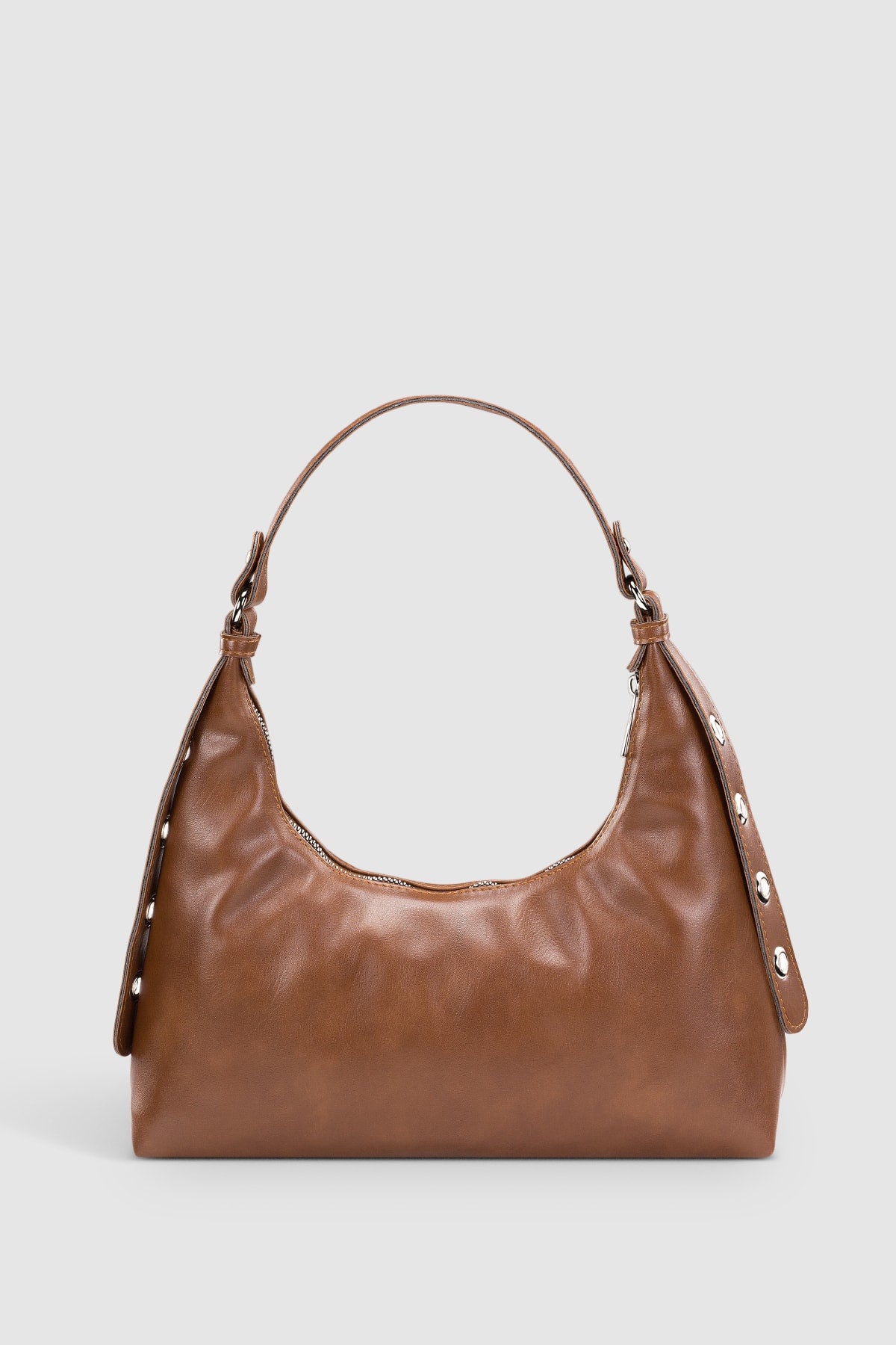 Braune Baguette-Tasche 205 für Damen