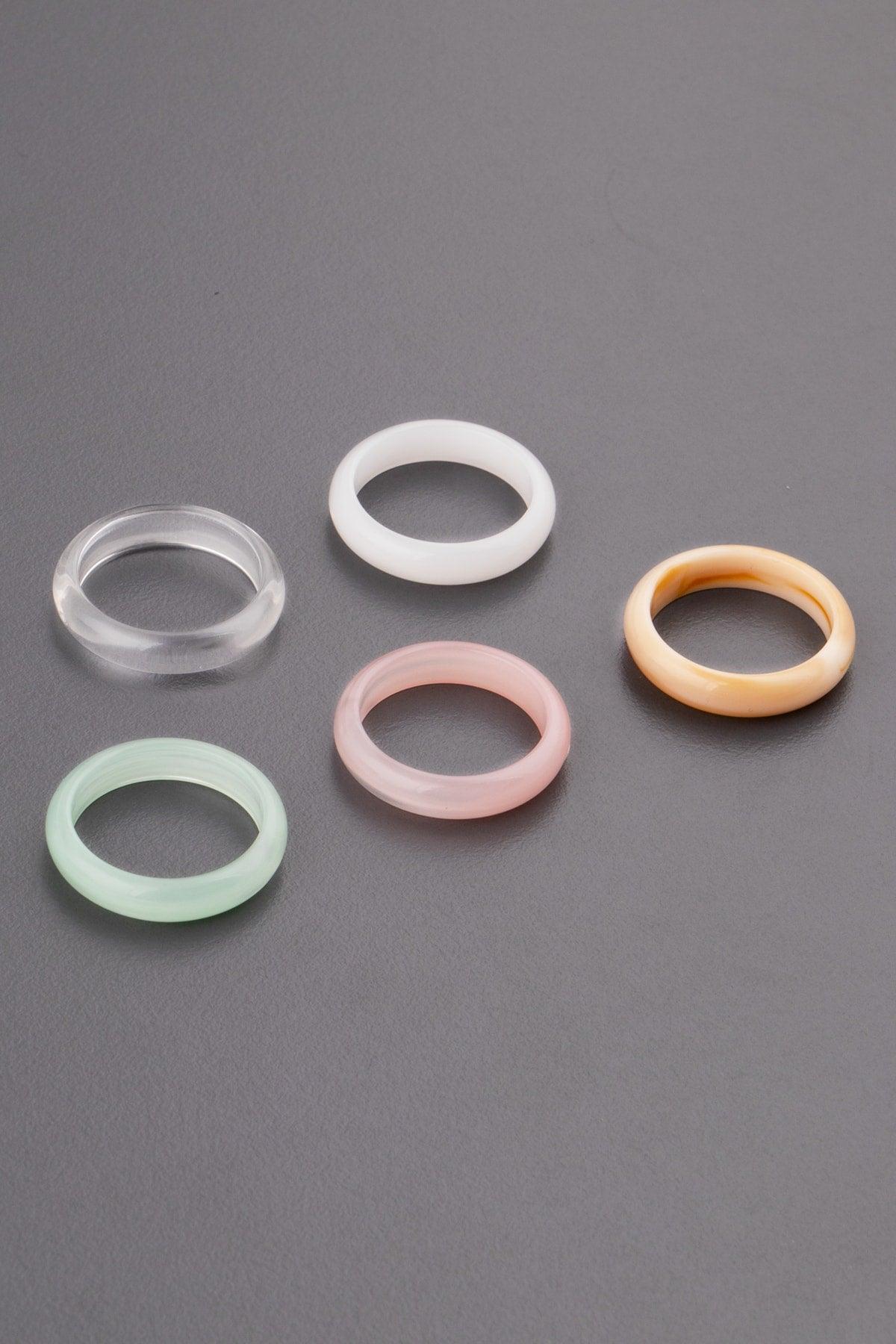 Set of 5 Resin Rings 339 - Swordslife