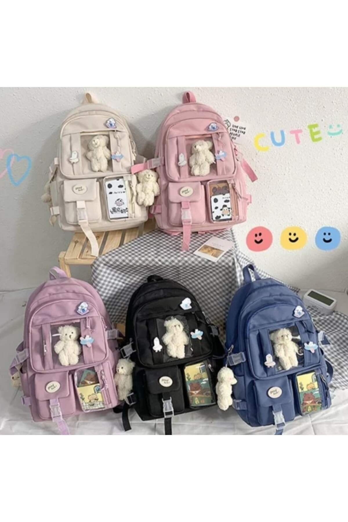 Design, koreanischer Stil, mehrere Fächer, Zubehör-Schultasche