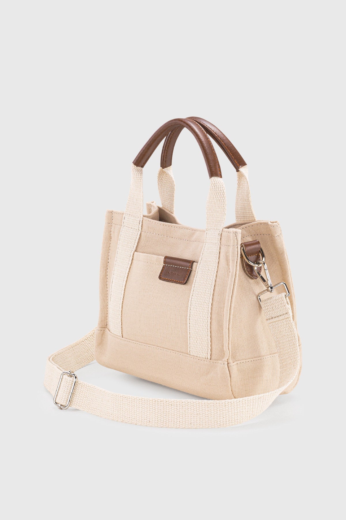 Cremefarbene Canvas-Tragetasche 232 für Damen