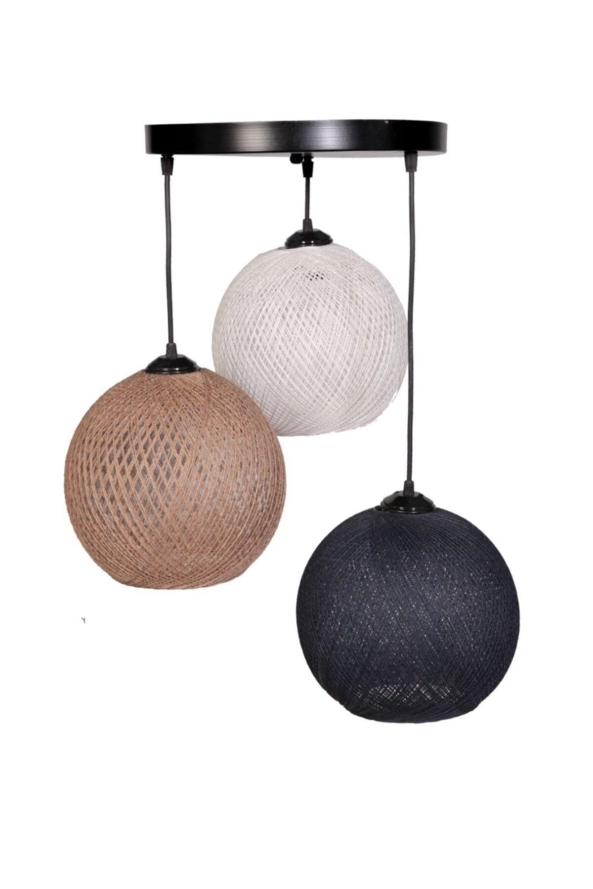 3 Color Living Room Chandelier Jute Rope Ropes - Swordslife