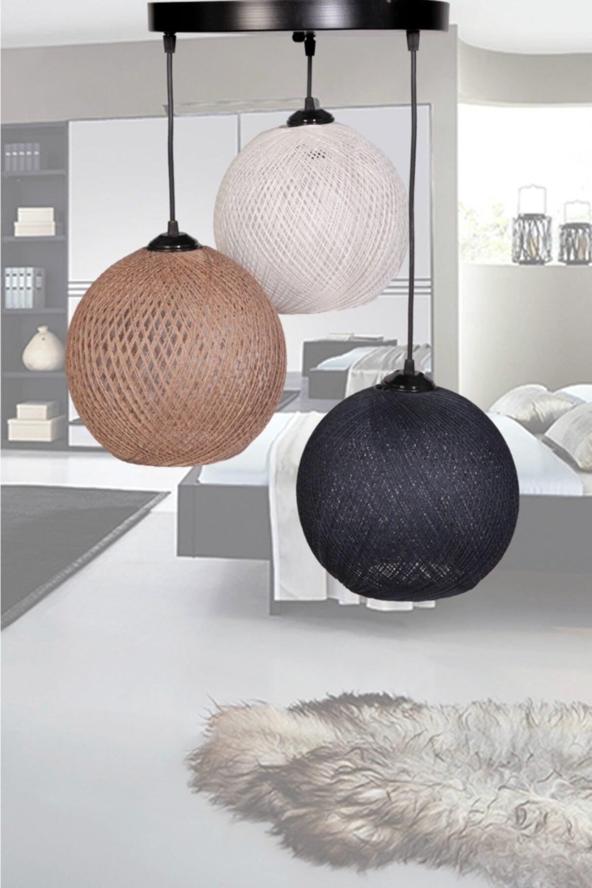 3 Color Living Room Chandelier Jute Rope Ropes - Swordslife
