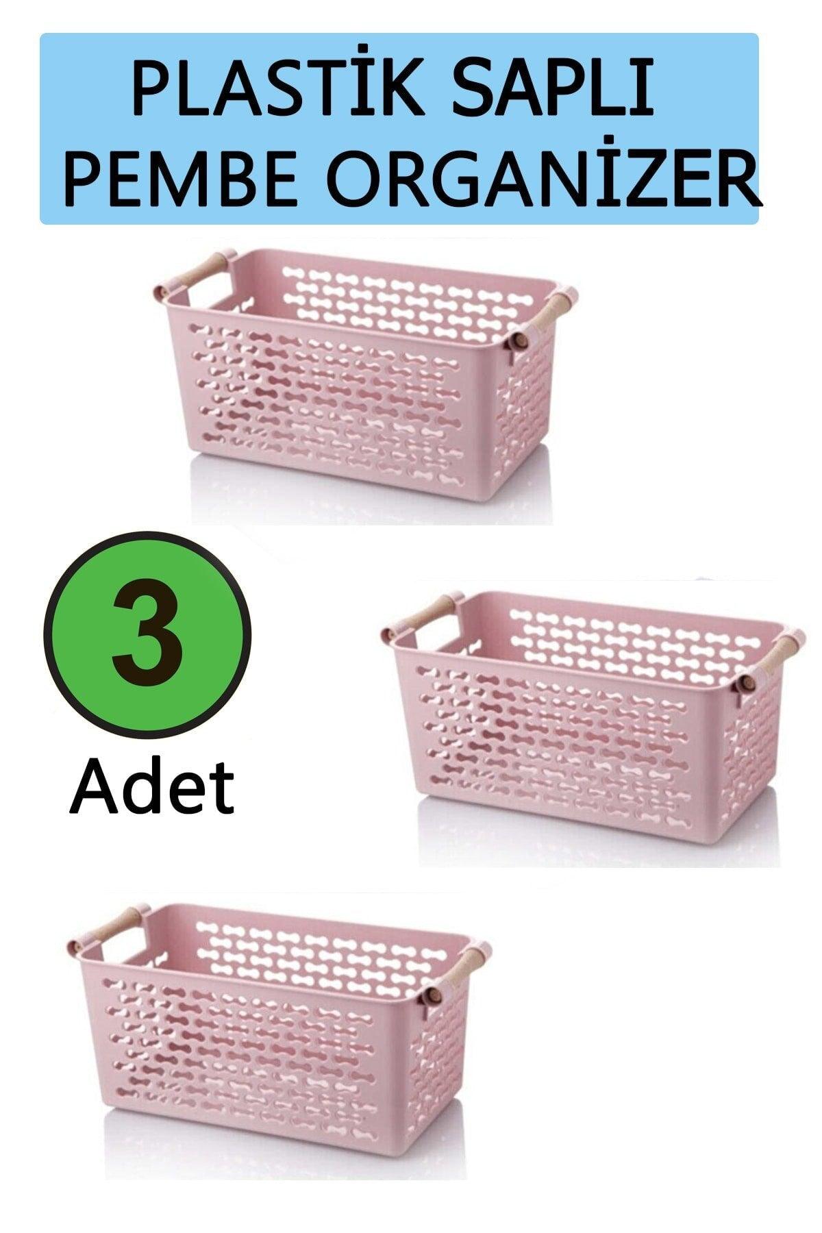 3 Pcs Multi-Purpose Pink Wood Look