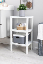 3 Tiers Plastic Shelving Unit Kitchen Shelf Bathroom Shelf Balcony Shelf Bathroom Organizer White - Swordslife
