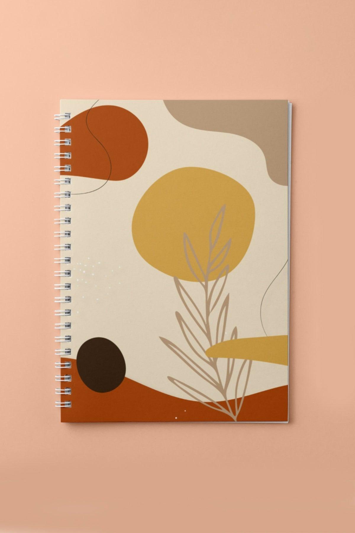 Set of 3 Spiral Checkered Notebooks - Autumn