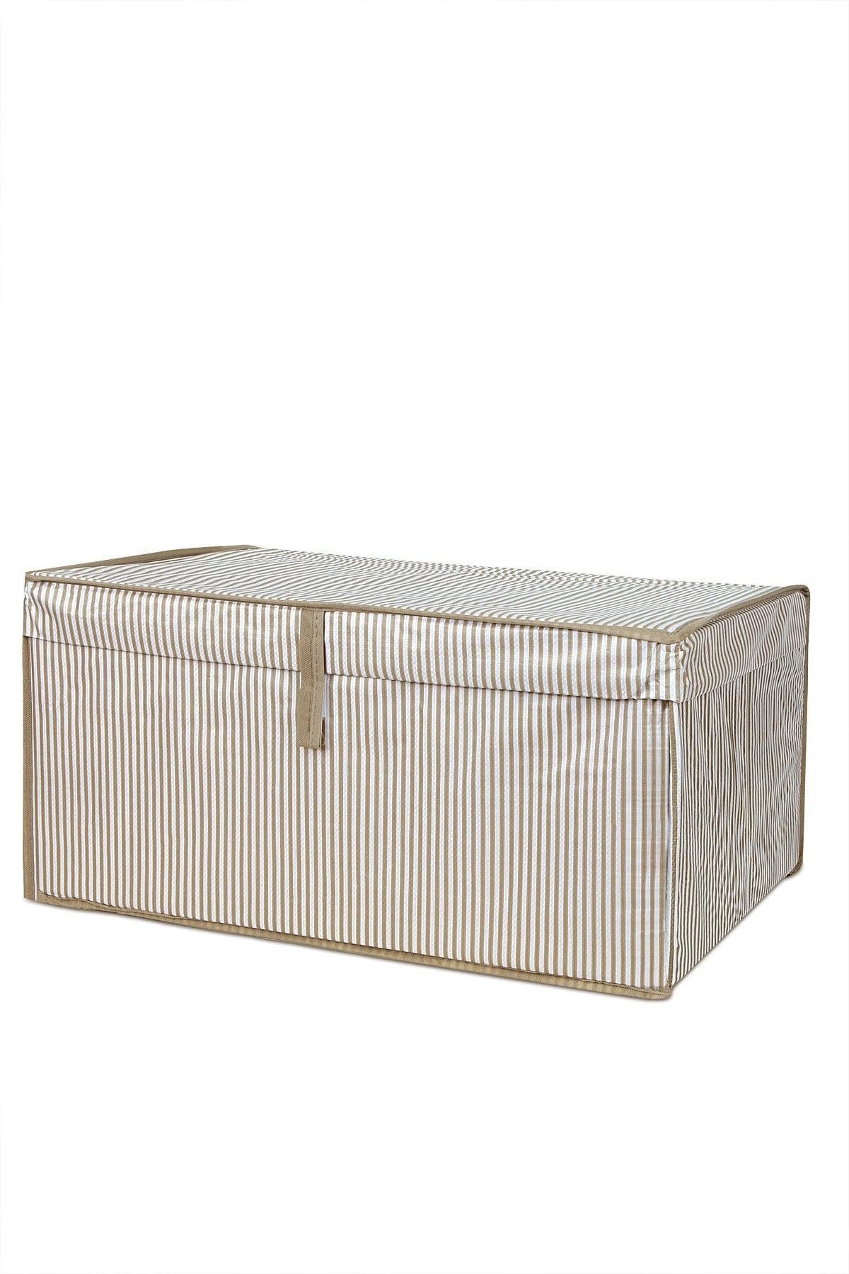 3 Pieces Multi-Purpose Storage Box with Lid Organizer Mega 60 X 40 X 30 Cm Brown - Swordslife