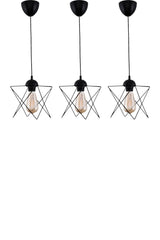 3 Pieces Special Design Single Black Pendant Chandelier - Swordslife