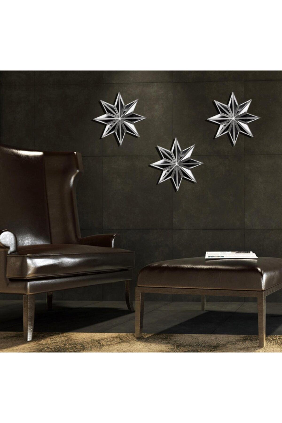 Star Mirror Decorative Wall Accessory Silver - Swordslife