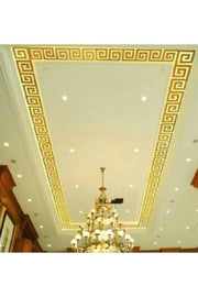 30 Pieces 8x7cm Plexi Labyrinth Border Gold-