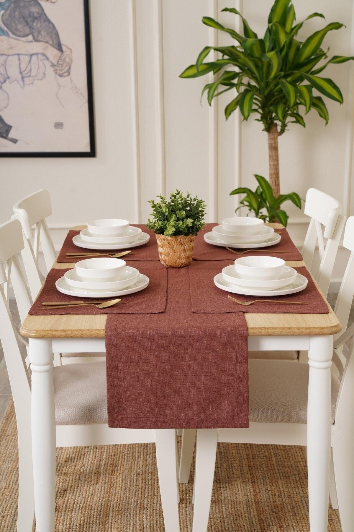 35 X 90 Cm Tile Linen Woven Runner, Decorative Runner, Flat Runner - Swordslife