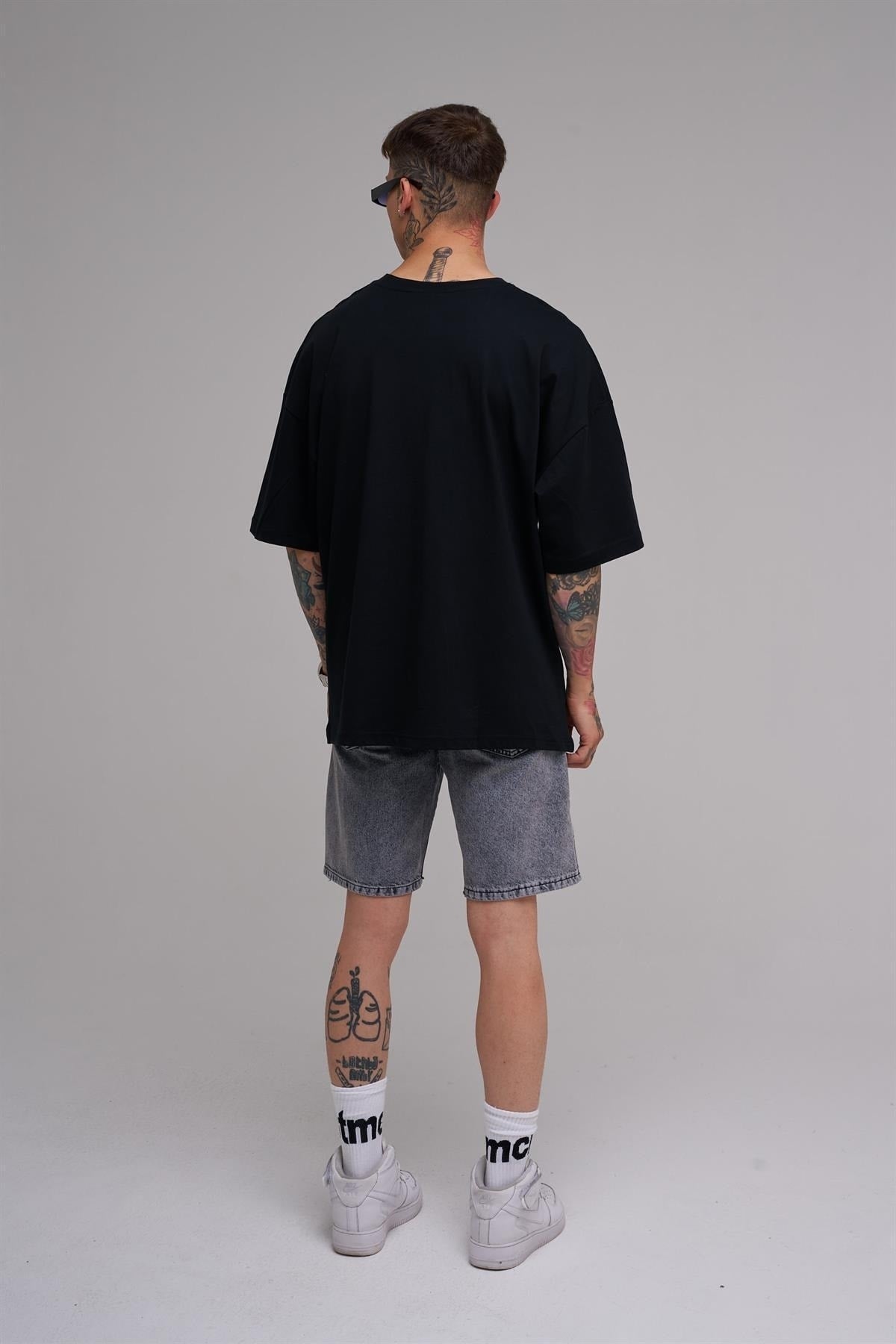 Unisex Large Size Only Belong Printed Cotton T-Shirt Black