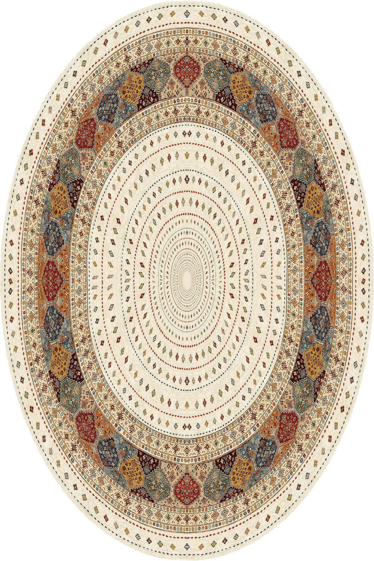 Punto Non-Slip Dot Base Washable Non-Slip (100x100) Round Bath Mat And Bathroom Rug - Swordslife