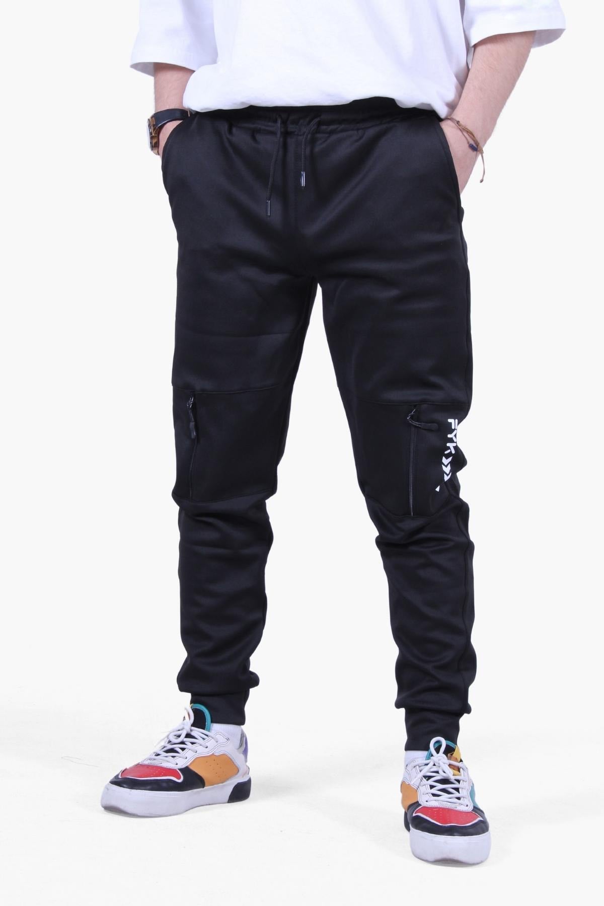 Sml-Xl-Xxl Herren-Jogginghose mit Textdruck in Slim Fit