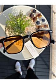 Sonnenbrille Damen & Herren UV400 Glas CE Zertifiziert Schwarz Orange Lorraınew