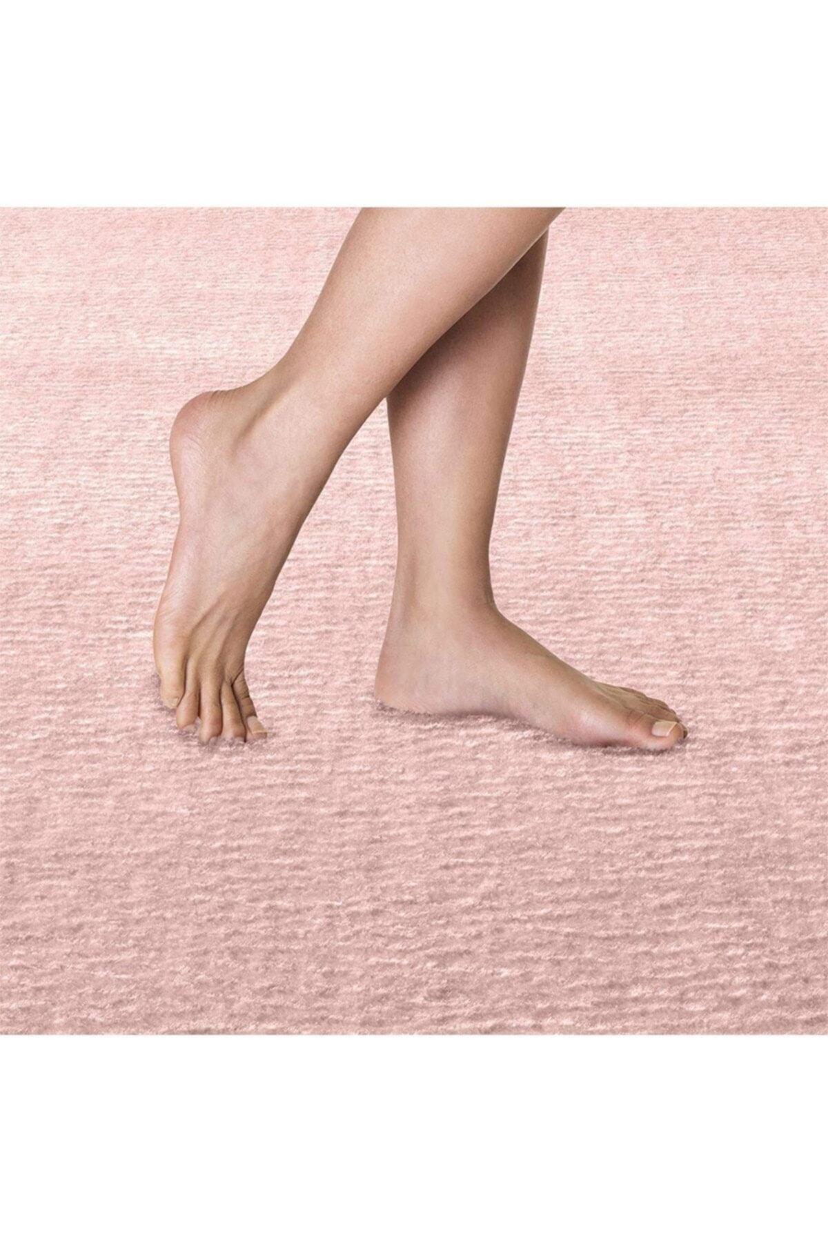 Bath Mat Triple Set Pink Color Plush Non-Slip Base Washable 60x100 - 60x40 - 60x60 Y3bh4 - Swordslife