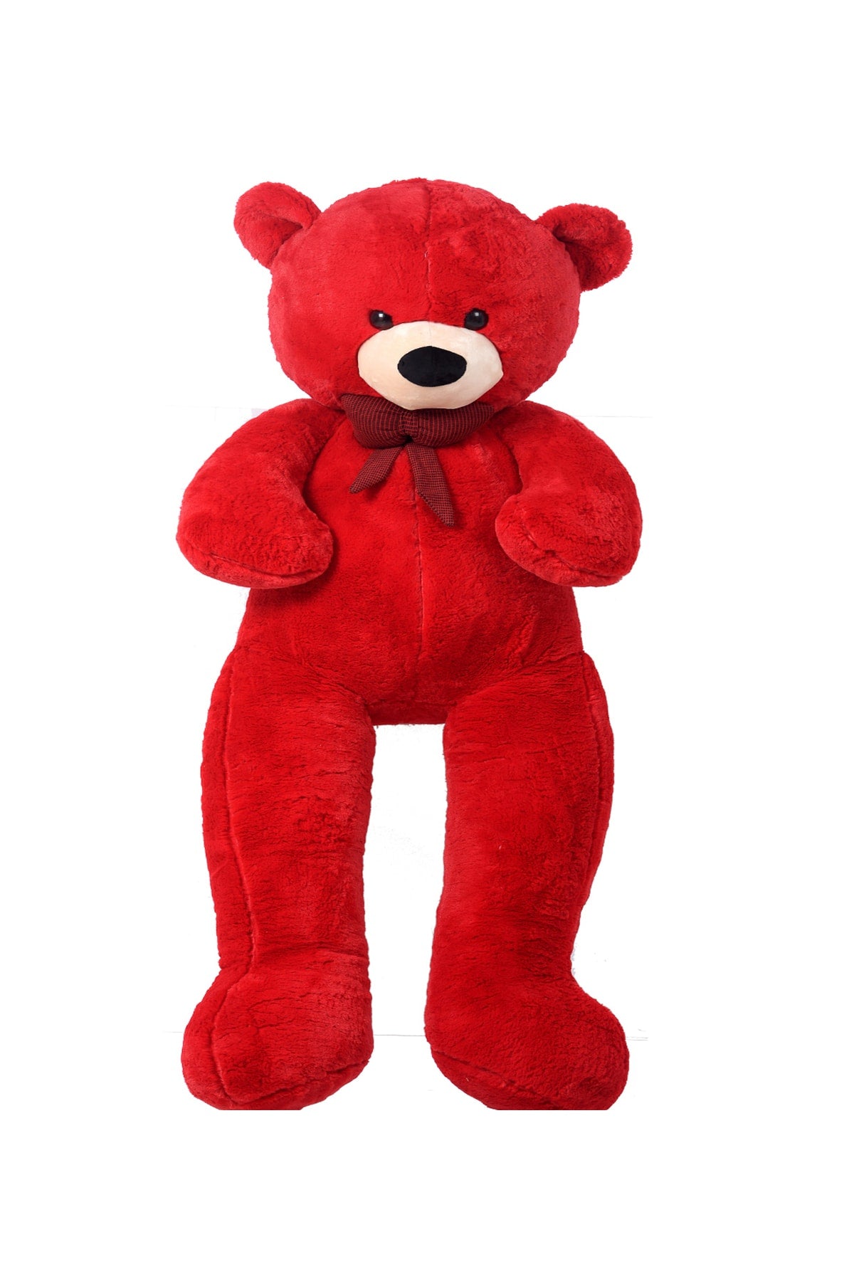 90 cm bunter Plüsch-Teddybär mit Fliege – 100 % lokal