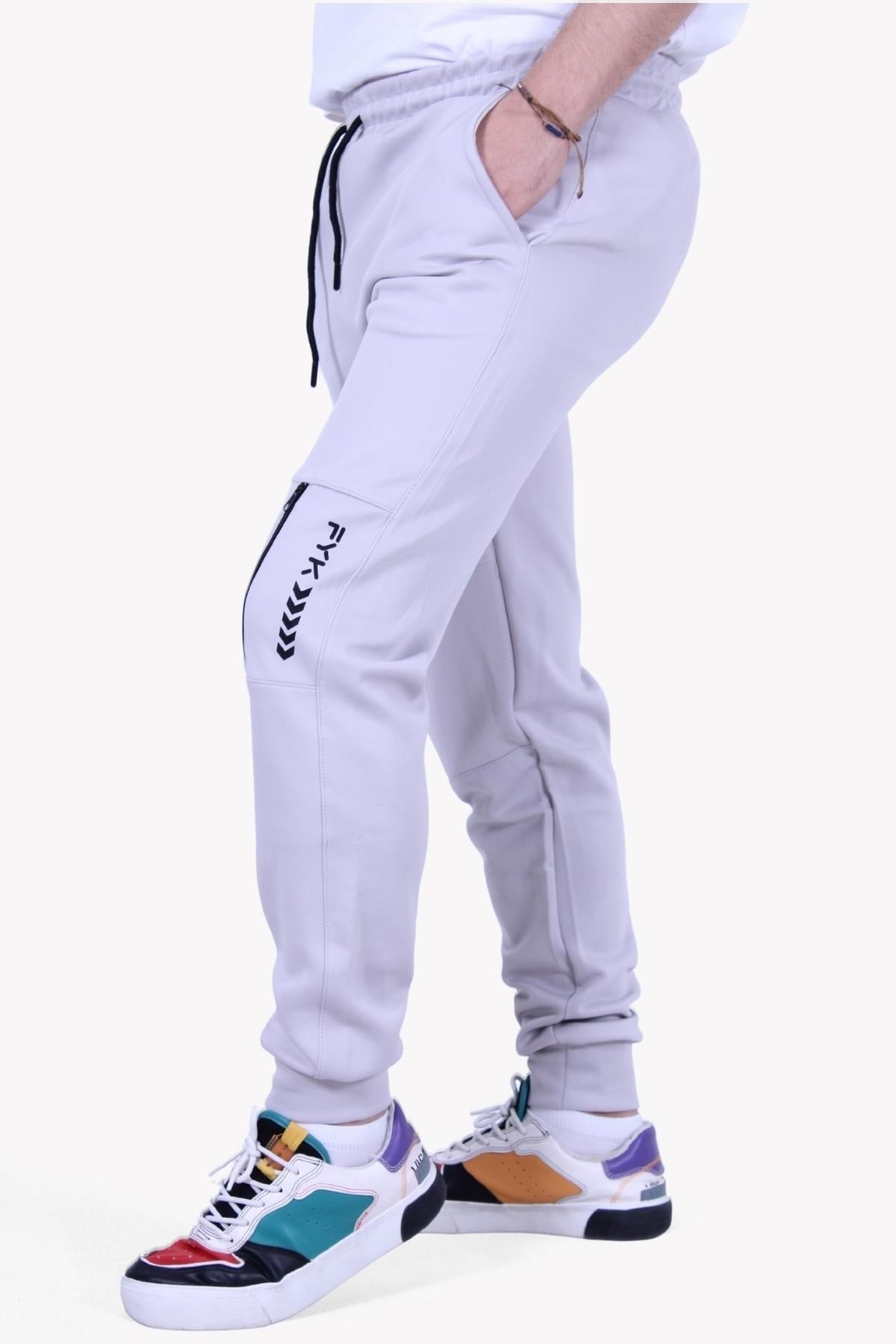 Sml-Xl-Xxl Herren-Jogginghose mit Textdruck in Slim Fit