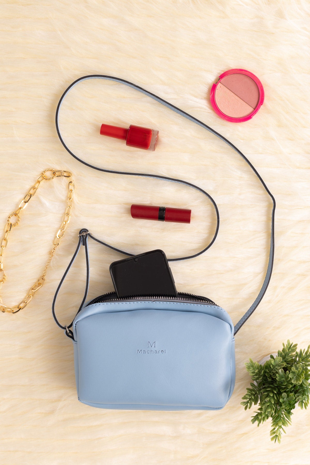 Damen Original Mini Urban Crossbody mit Reißverschluss und verstellbarem Riemen, Modell Hand-, Arm- und Schultertasche