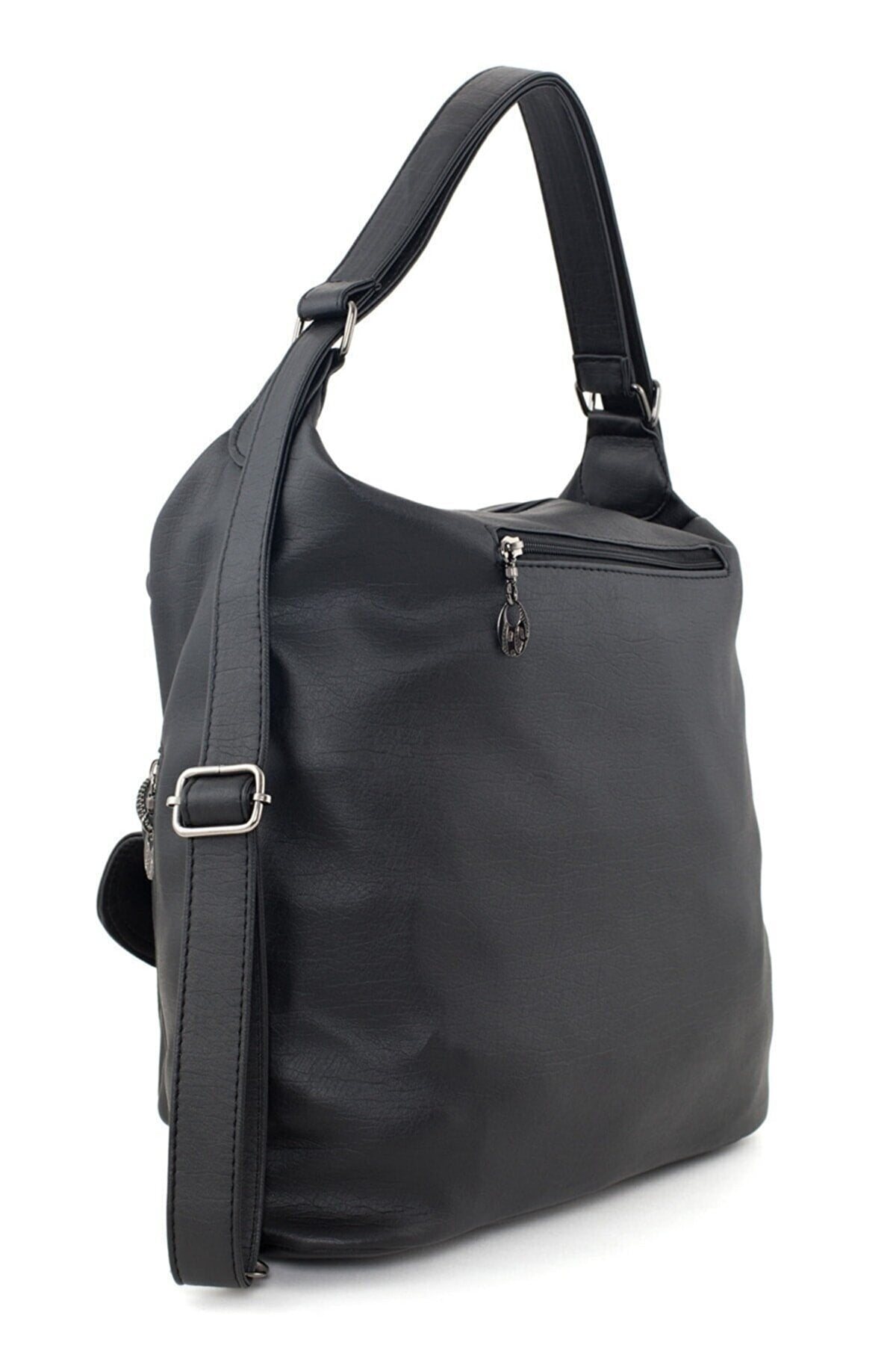 Women'S Black Back And Hand Wash Leather Bag - Both Back And Shoulder Bag