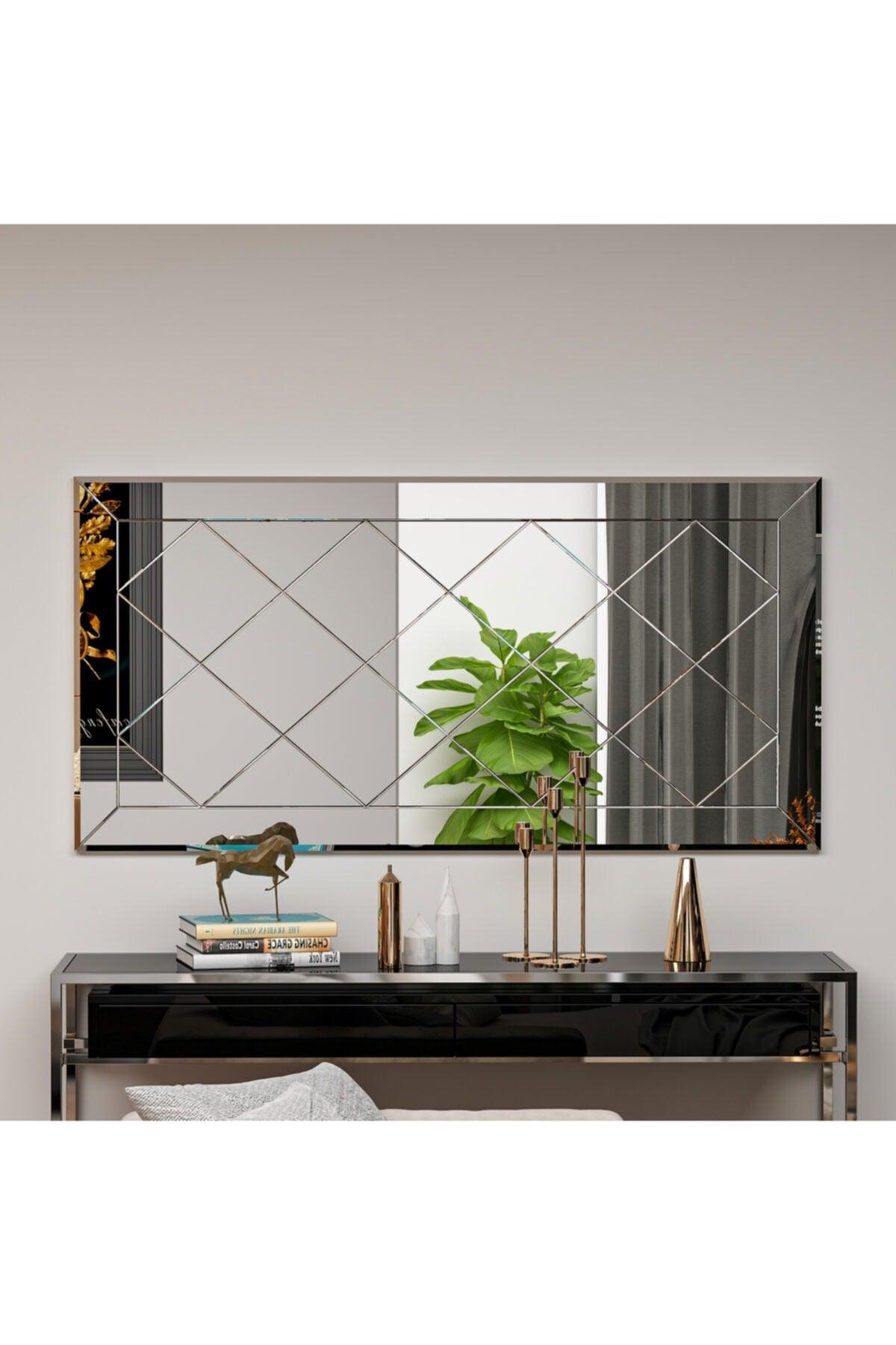 - Saga Decorative Diamond Patterned Living Room Office Console Mirror Sga01 - Swordslife