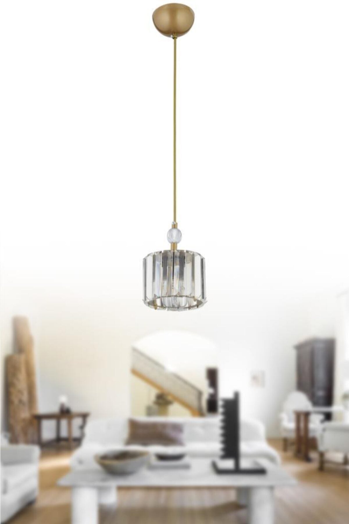 Dolunay Einzel-Trommelstein Y-10 Kristallstein-Kronleuchter