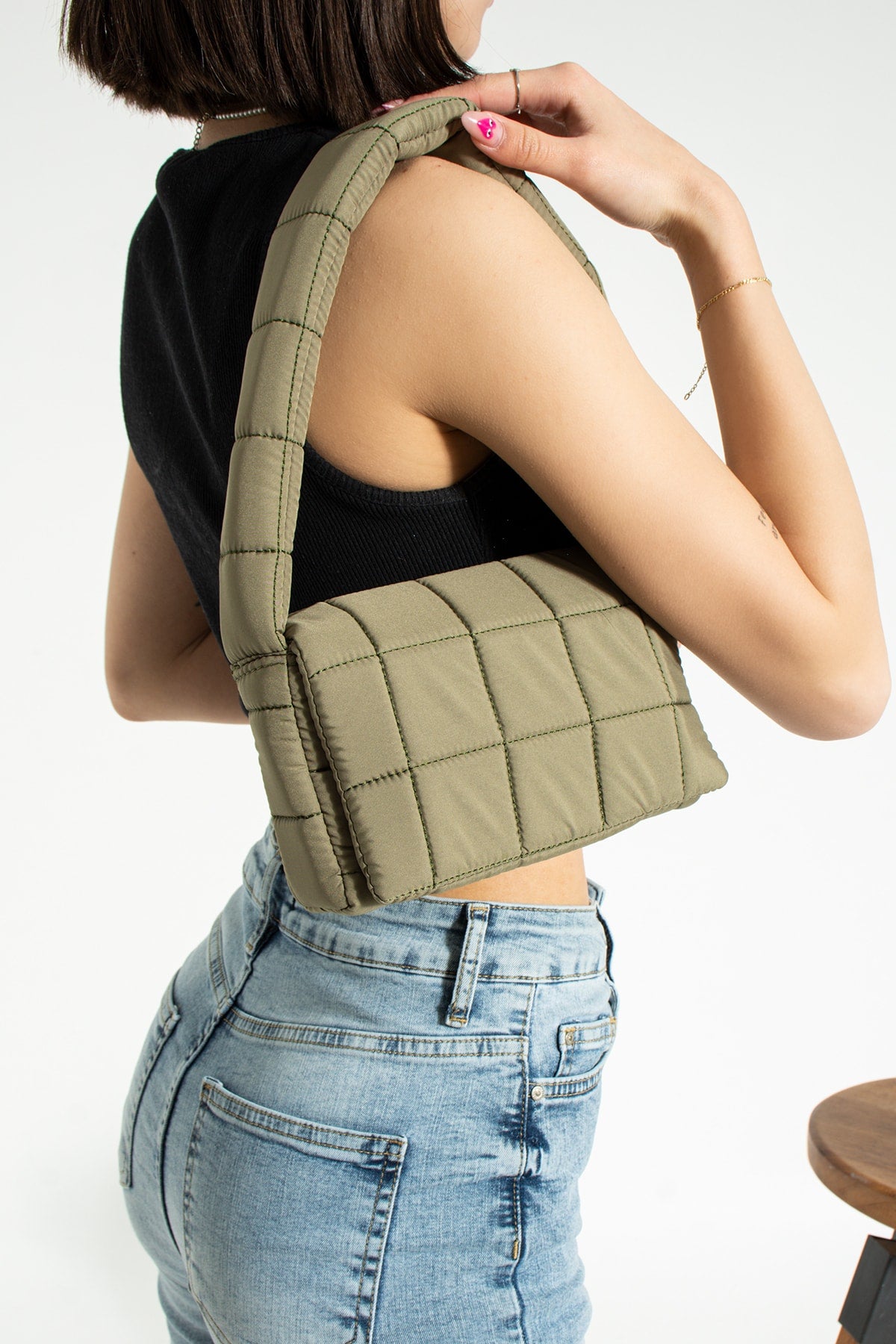 Puff Waterproof Fabric Cross Shoulder Bag Baguette Hand And Shoulder Bag