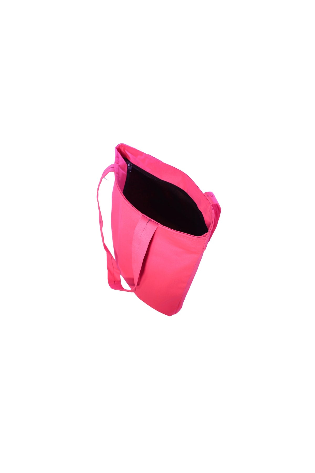 Hellrosa Tasche für Damen mit Reißverschluss, Hand- und Schultertasche aus Canvas