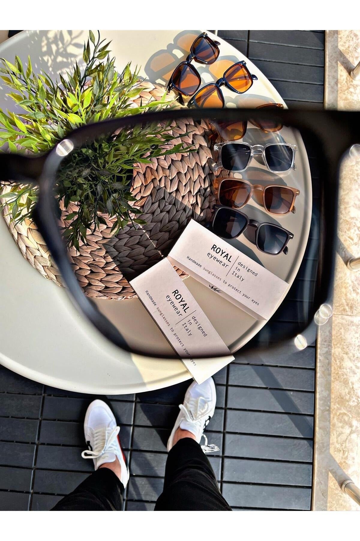Sonnenbrille Damen & Herren UV400 Glas CE Zertifiziert Schwarz Lorraınew