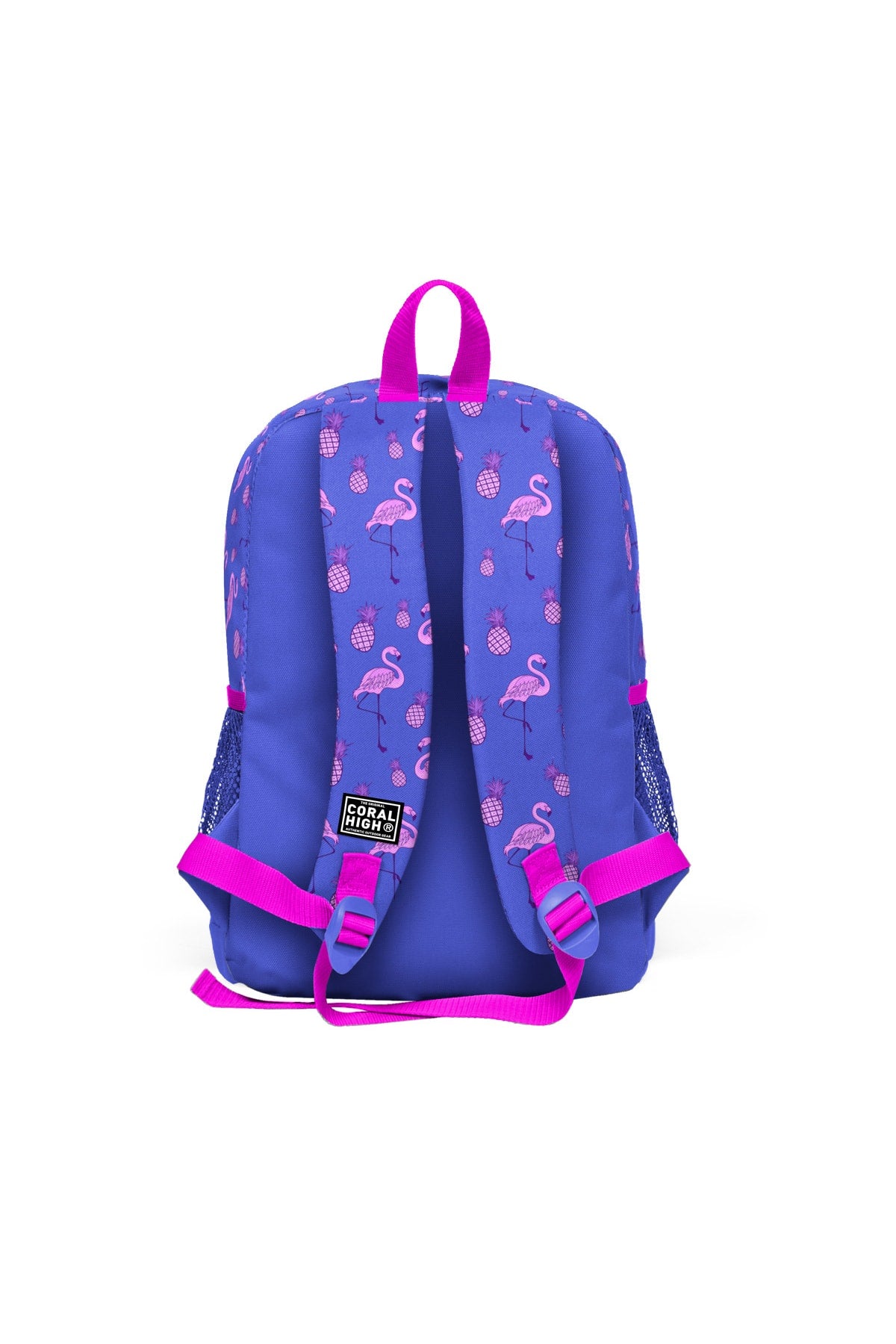 3er-Pack Schulranzen-Set für Kinder mit vier Fächern und Lavendel-Flamingo-Muster