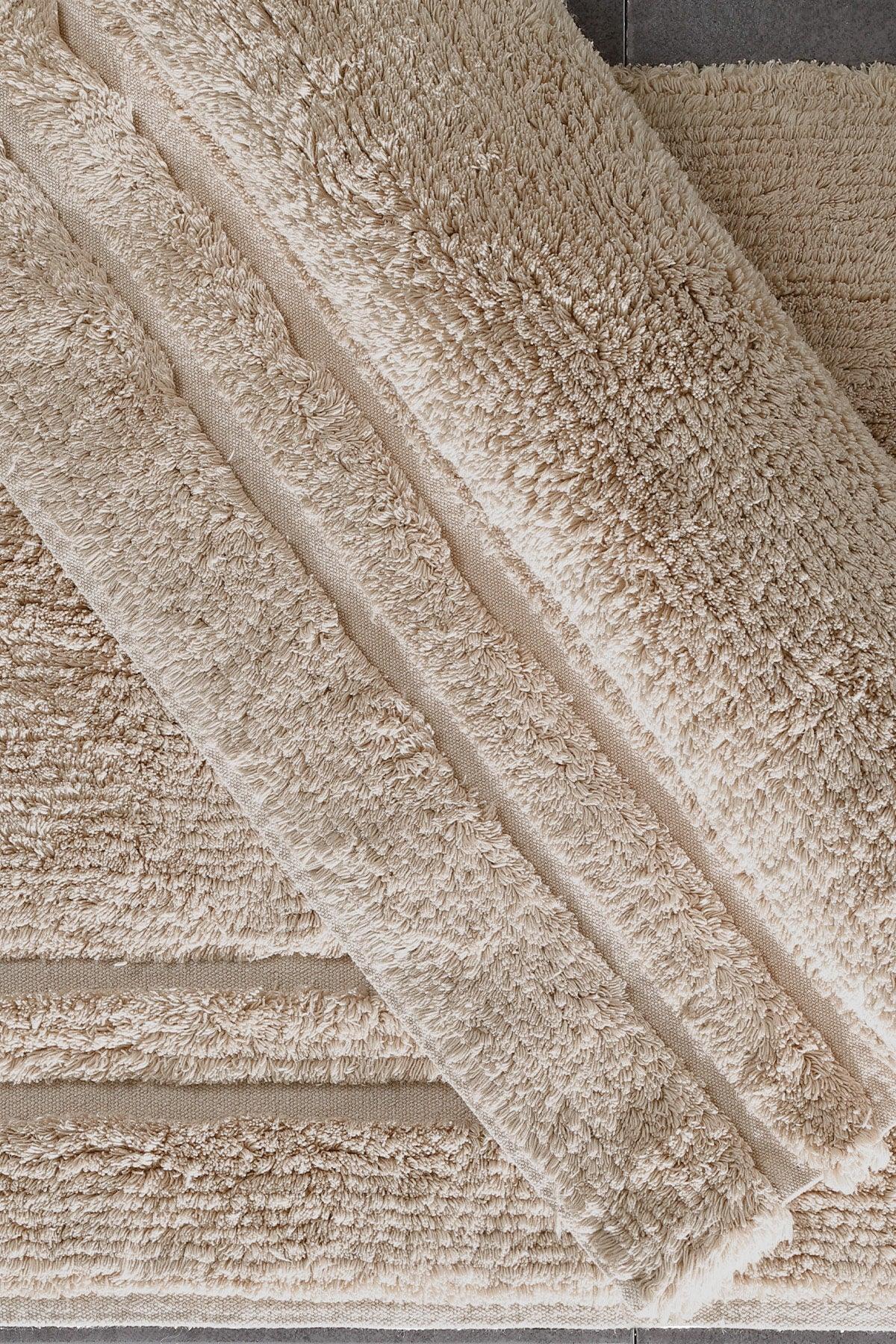 Felicia Bath Mat Set - Beige - Swordslife