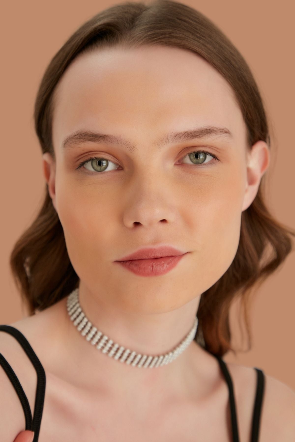 Women'S Belleza Model Crystal Zircon Stone Evening Dress Choker Wedding Engagement Bridal Party Daily White Necklace