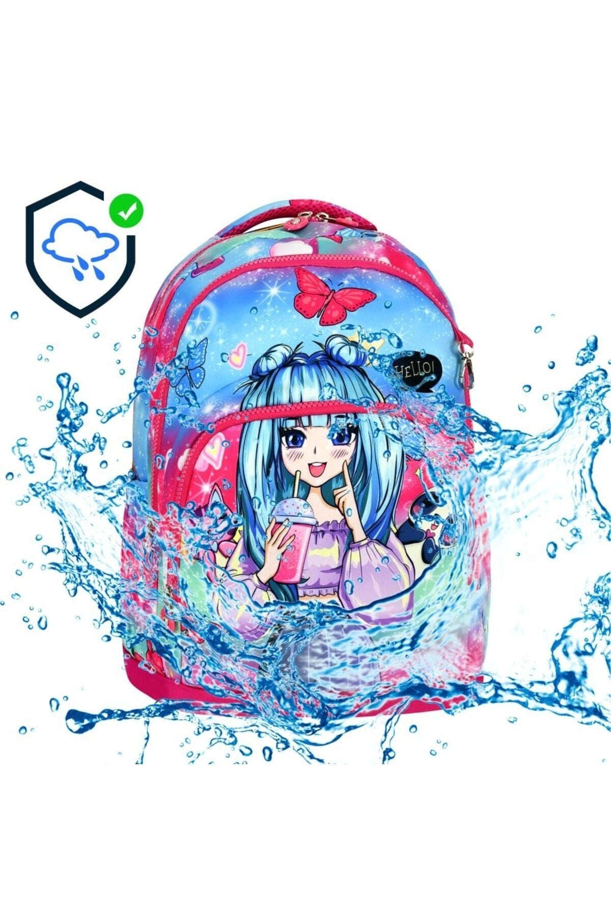 Bedruckte Schultasche für Mädchen