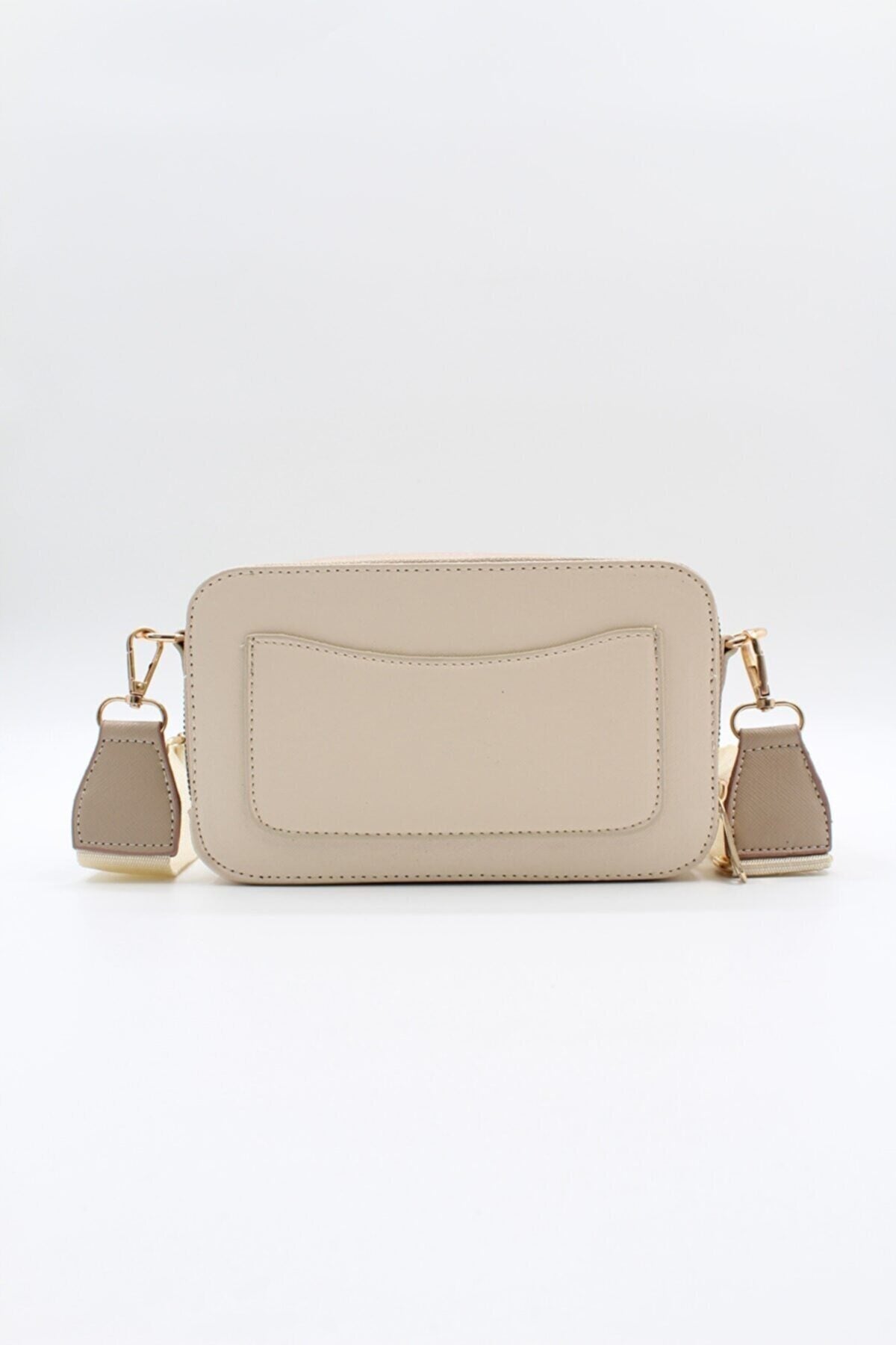 Women'S Two Eyed Pocket Hand Shoulder Bag Cream