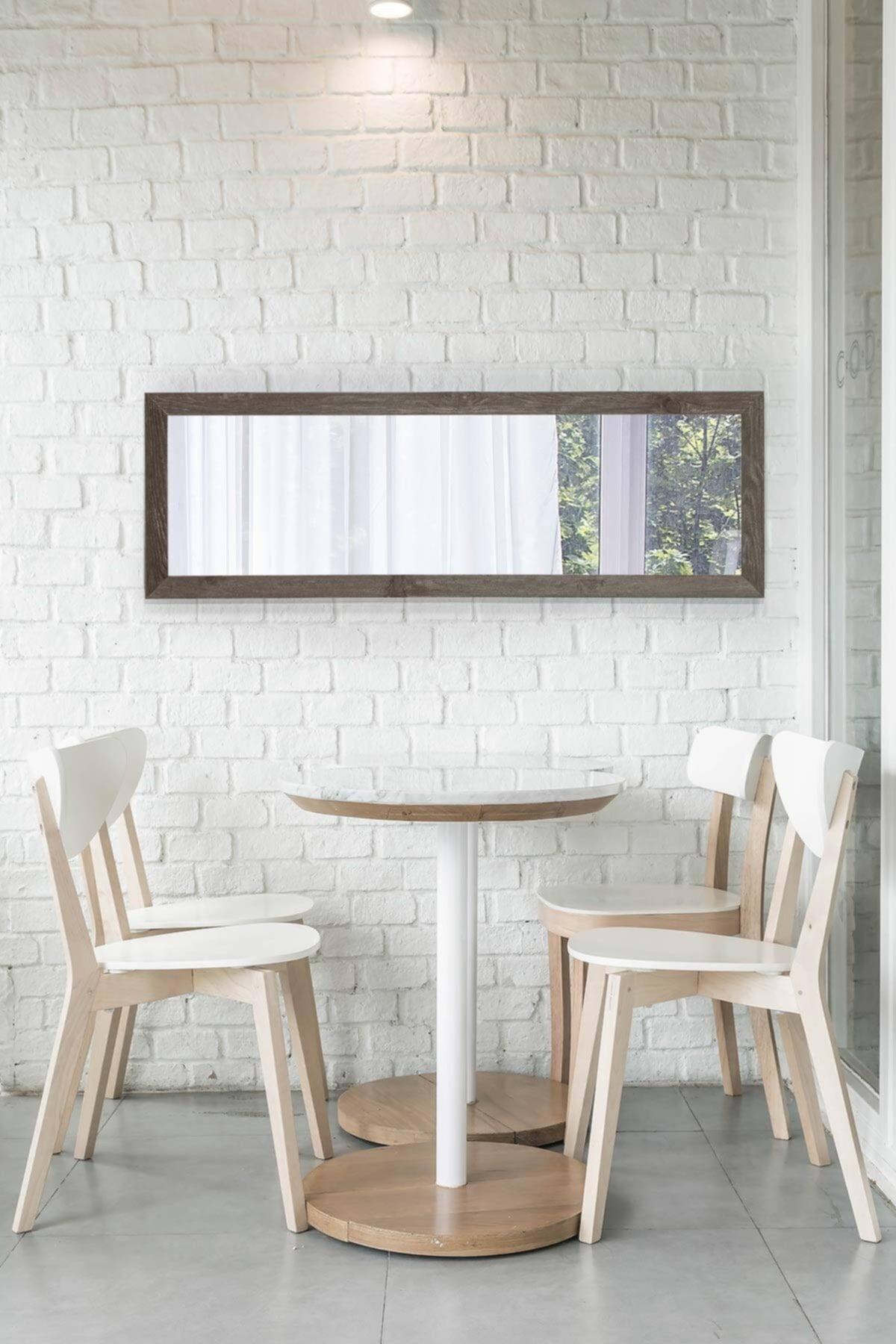 Natural Wood 120x40 Cm Gray Paris Decor Shelf Handmade Living Room Office Kitchen Wall Console Full Length Mirror - Swordslife