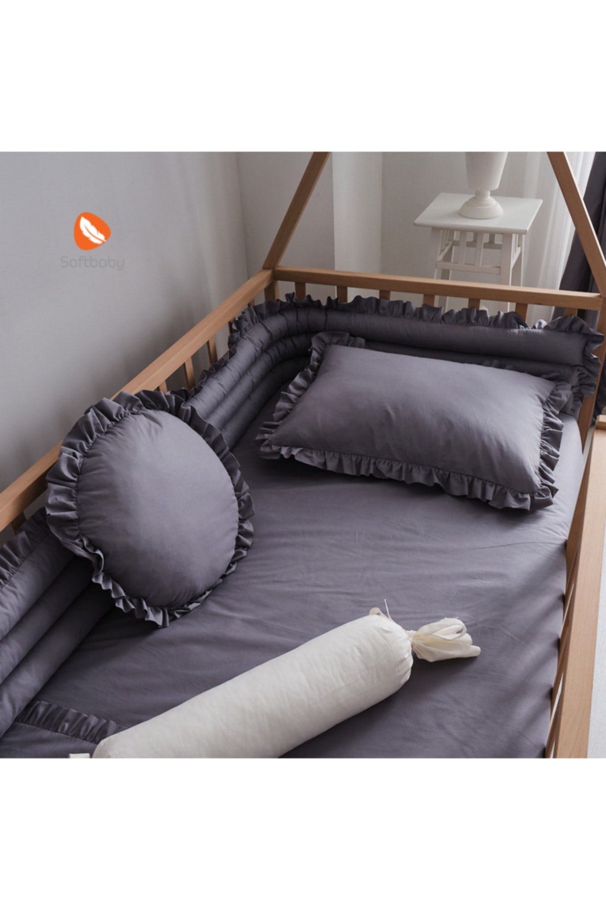 Elegance Grey Katkat 90X190 Montessori Schlafset