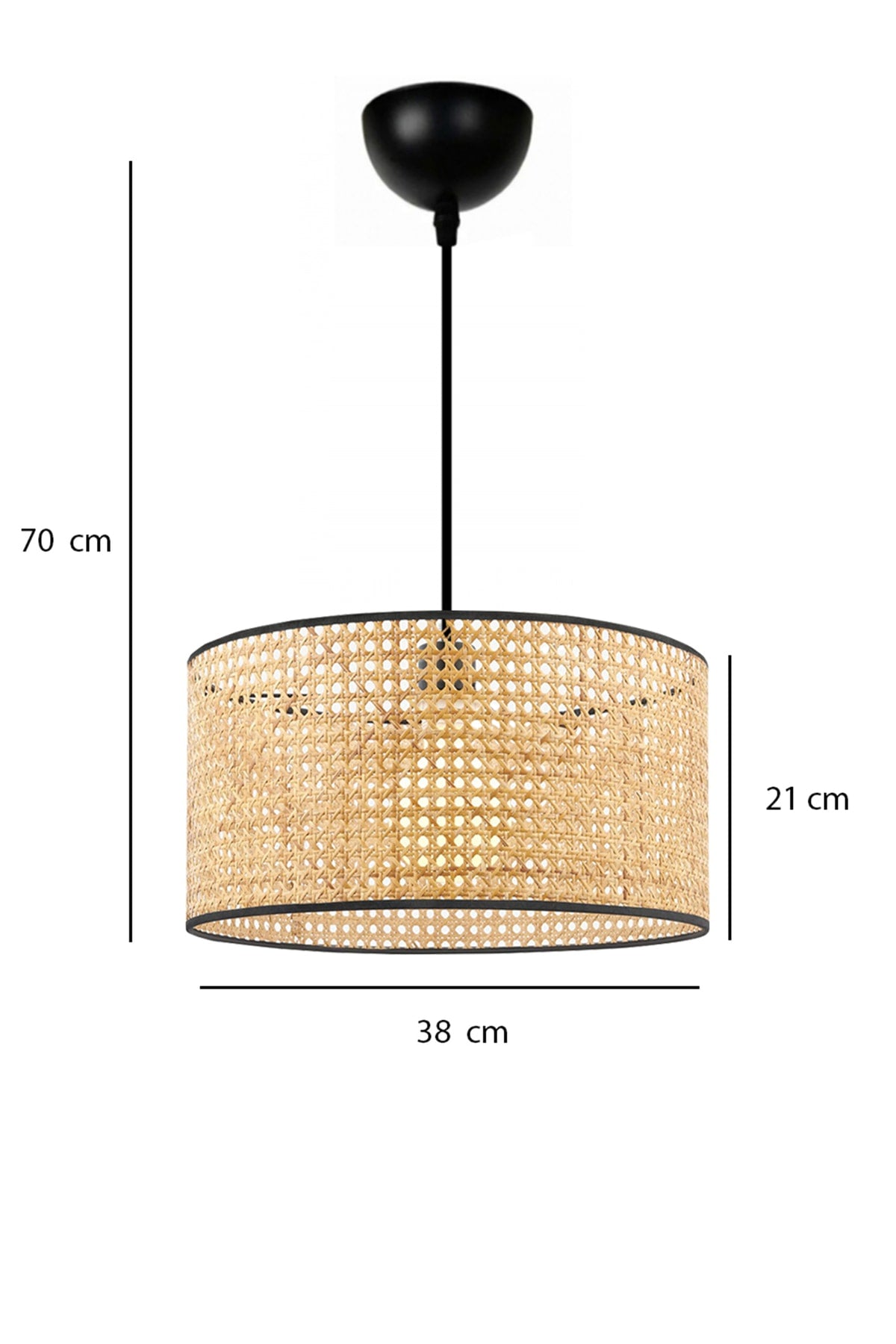 Exklusive Original Hazeran Rattan Pendelleuchte 38 cm Ayd-3320