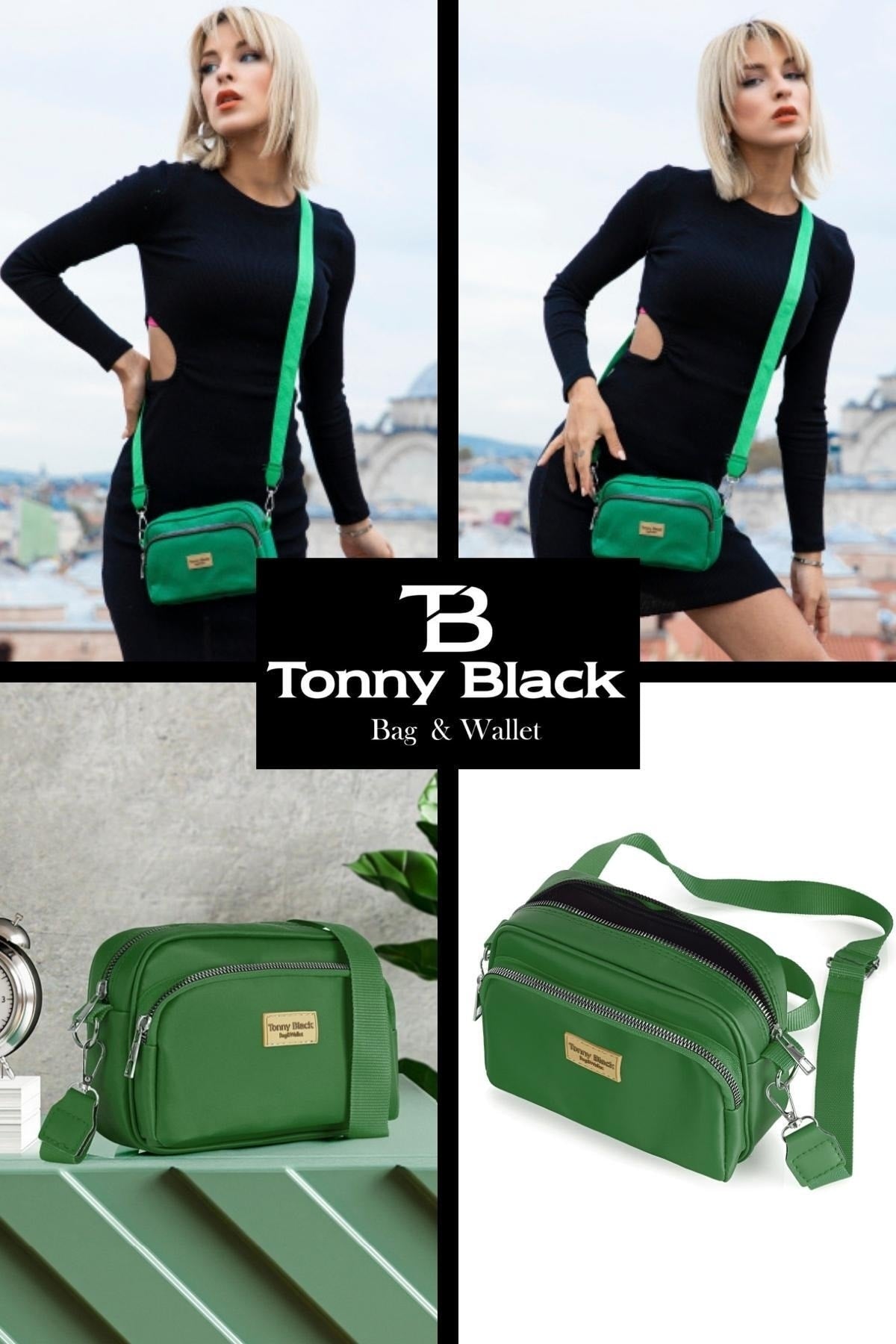 Original Damen Verstellbarer Riemen 2 Fächer Reißverschluss Mini Modell Farbe sortiert Cross Shoulder Bag