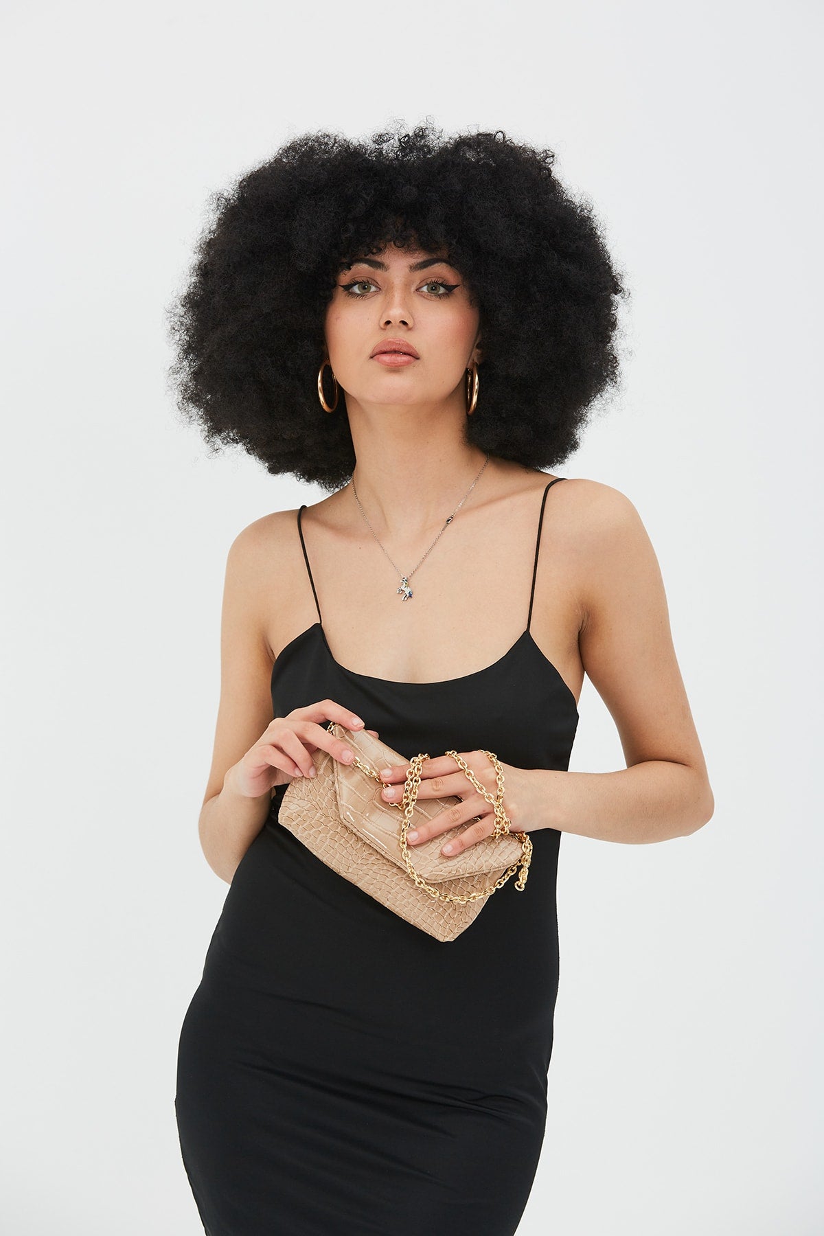 Long Strap Crochet Clucth Jake Women'S Crossbody Bag Beige