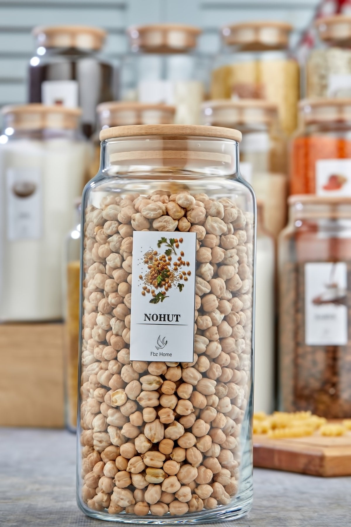 12 Labeled Glass Jars With Lids Vacuum Storage Container Jumbo Size 1300 Ml