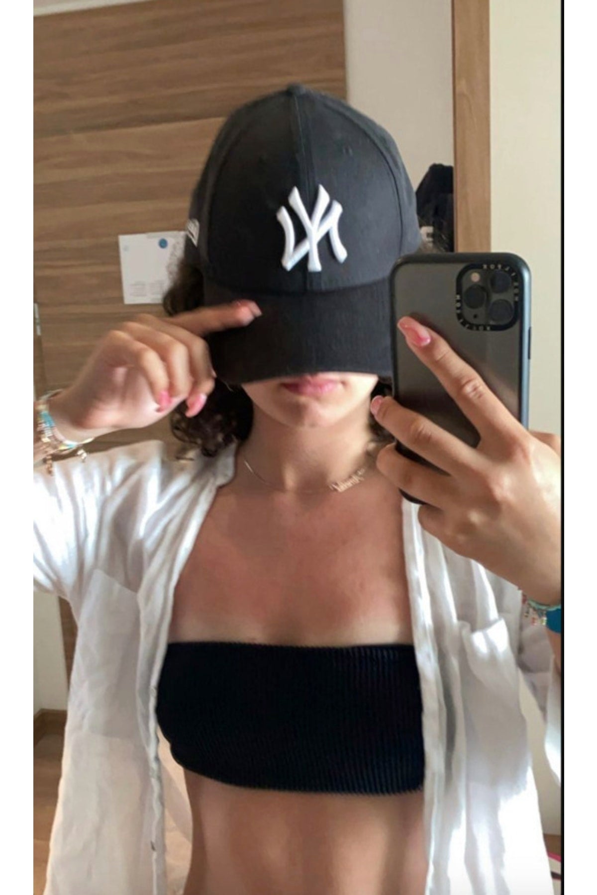 Unisex Schwarz Farbe Weiß Stickerei Baseball Ny New York Hut
