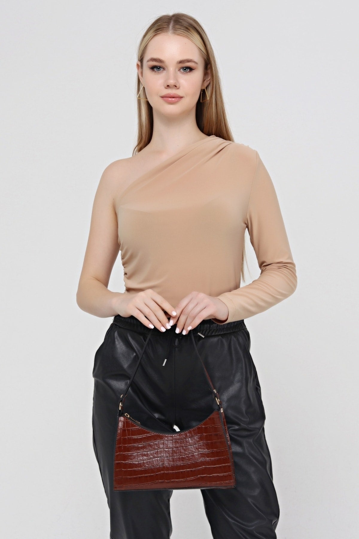 حقيبة يد وكتف باغيت بنقشة جلد التمساح من تابا Gc009025K