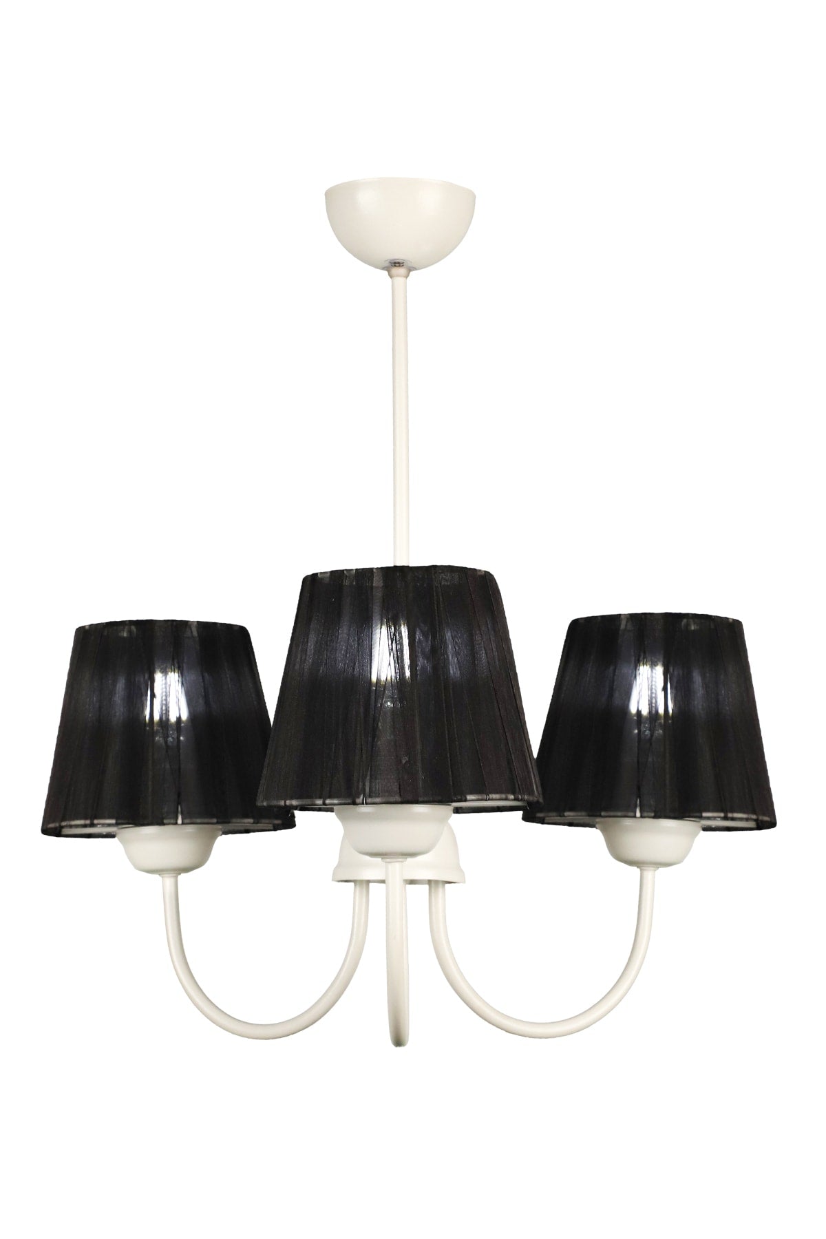 Ova 3Rd Chandelier White Black Hat