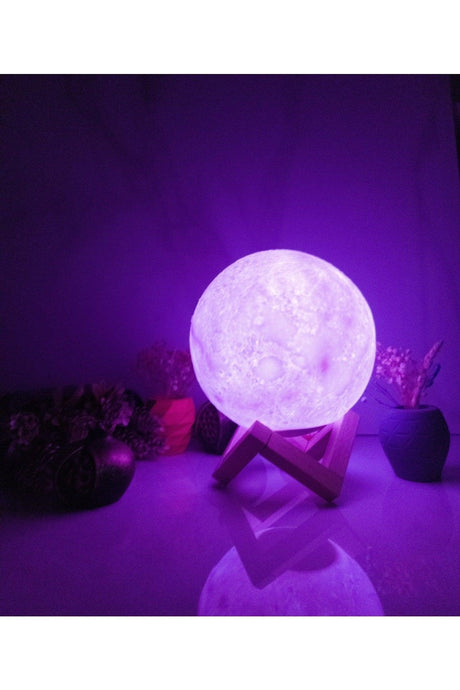 3d Moon Lamp Rechargeable Controlled RGB 16 Colors - Swordslife