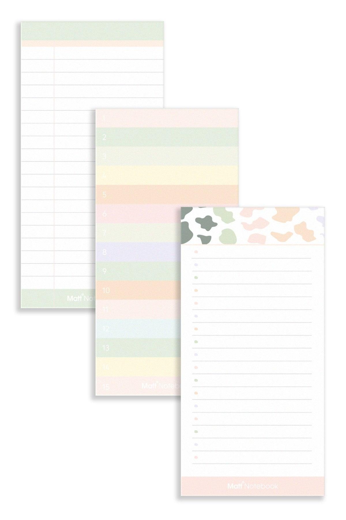 Set of 3 Desktop Planner Notepads